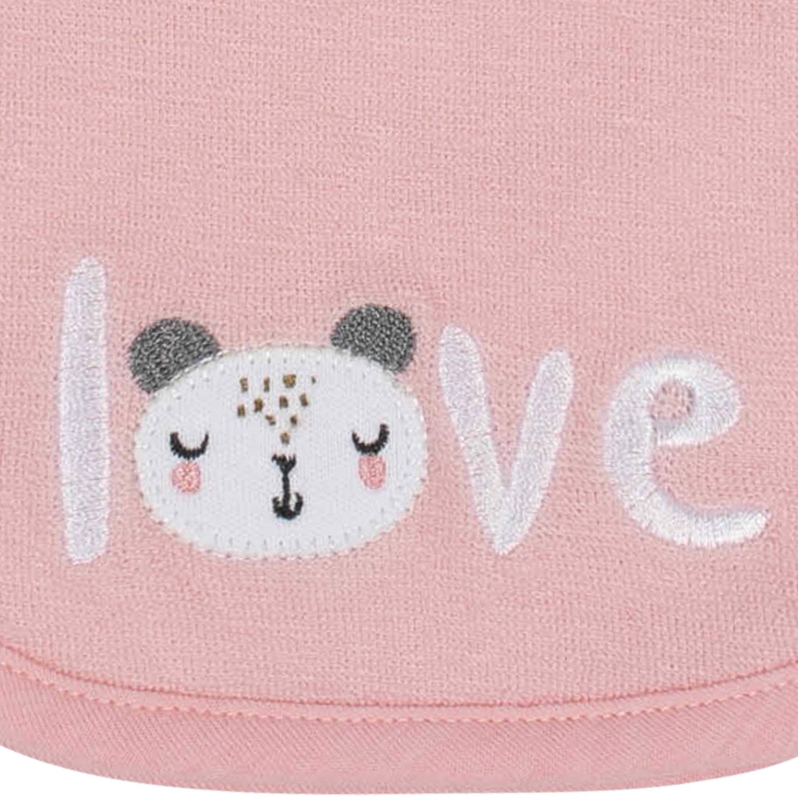 6-Piece Baby Girls Bear Terry Bibs & Burp Cloths Set - Image 6