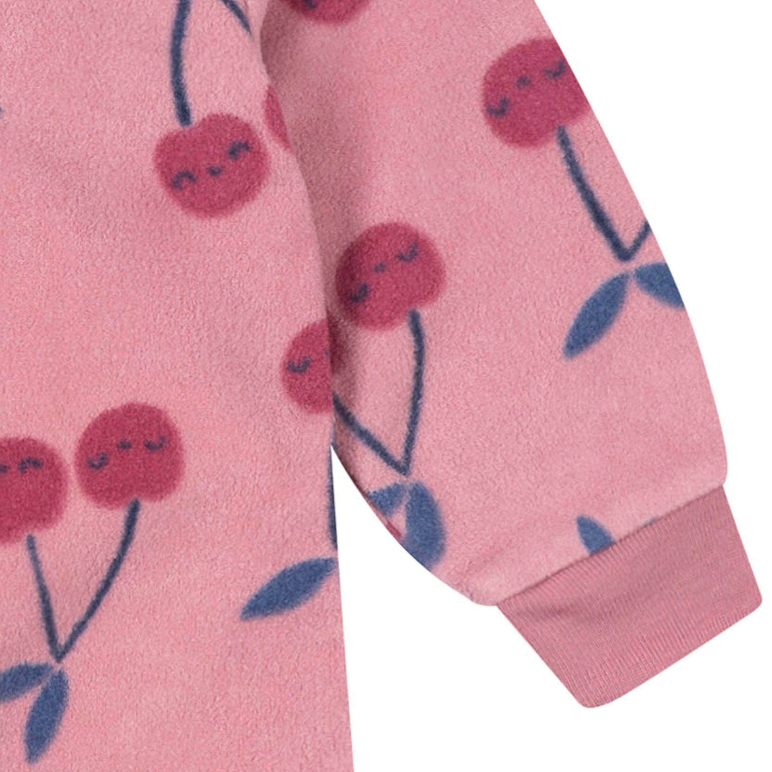 Baby & Toddler Girls Cherries Footed Fleece Pajamas - Image 3