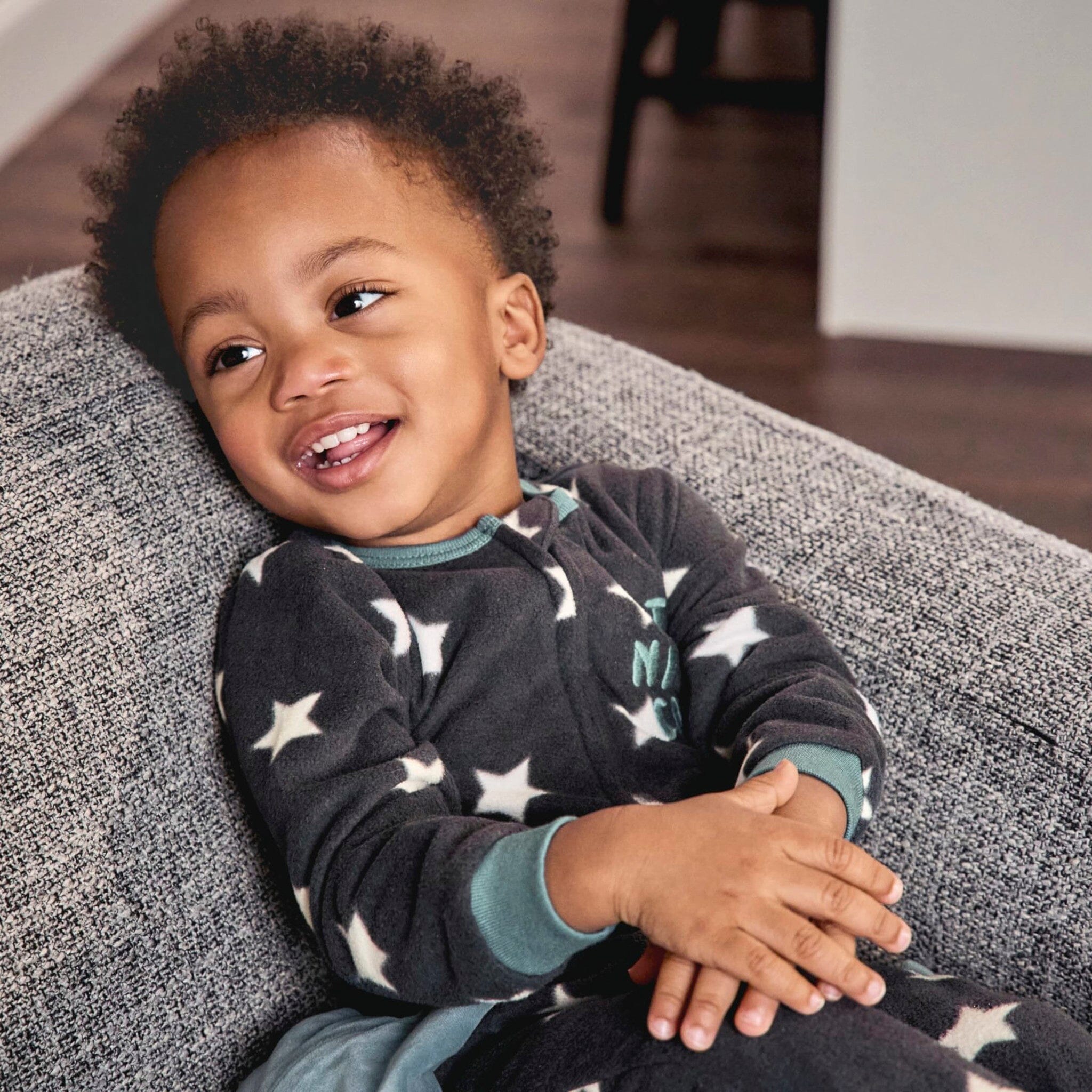 Baby & Toddler Boys Stars Footed Fleece Pajamas - Image 2