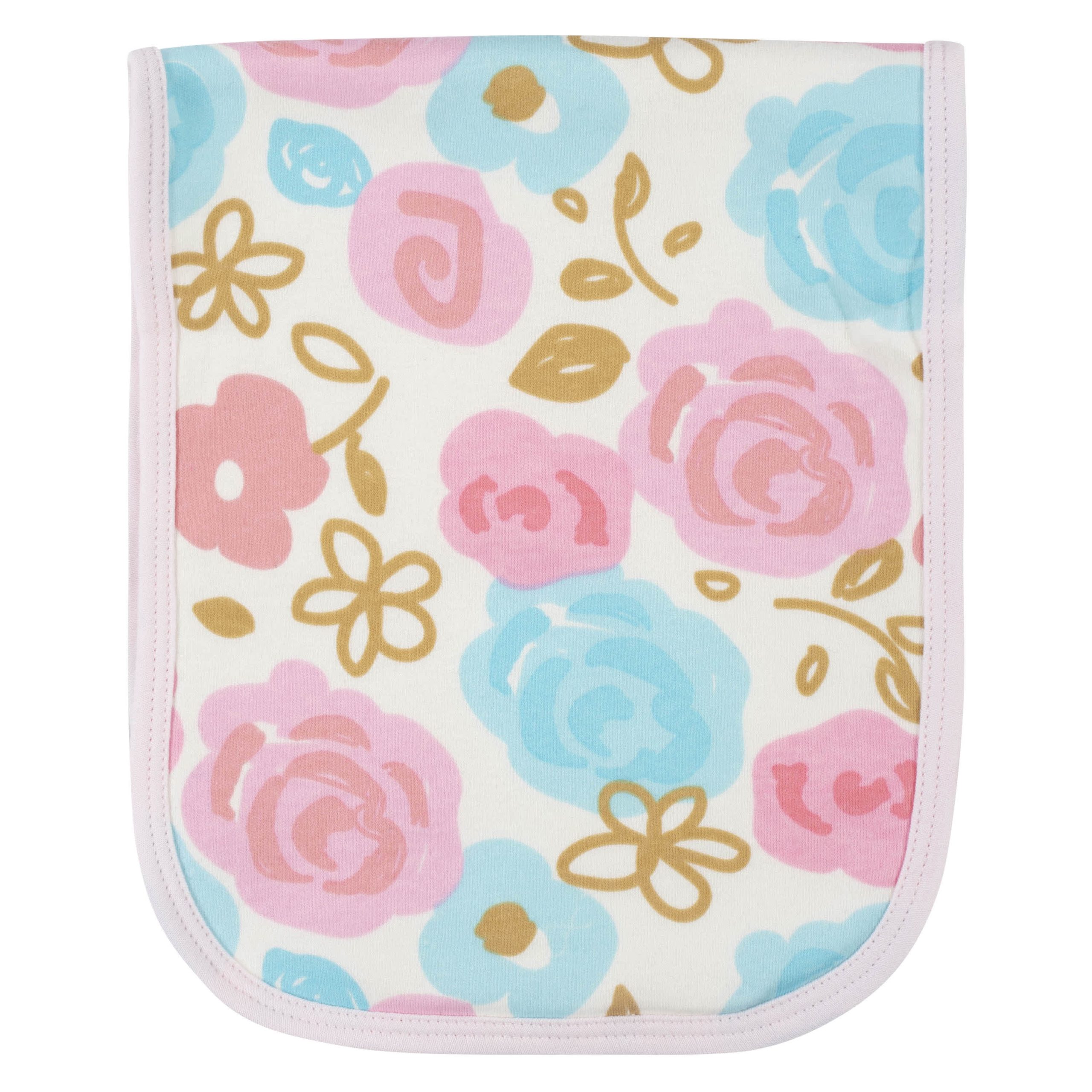 7-Piece Baby Girls Princess Terry Bibs & Terry Burp Cloths Set - Image 5