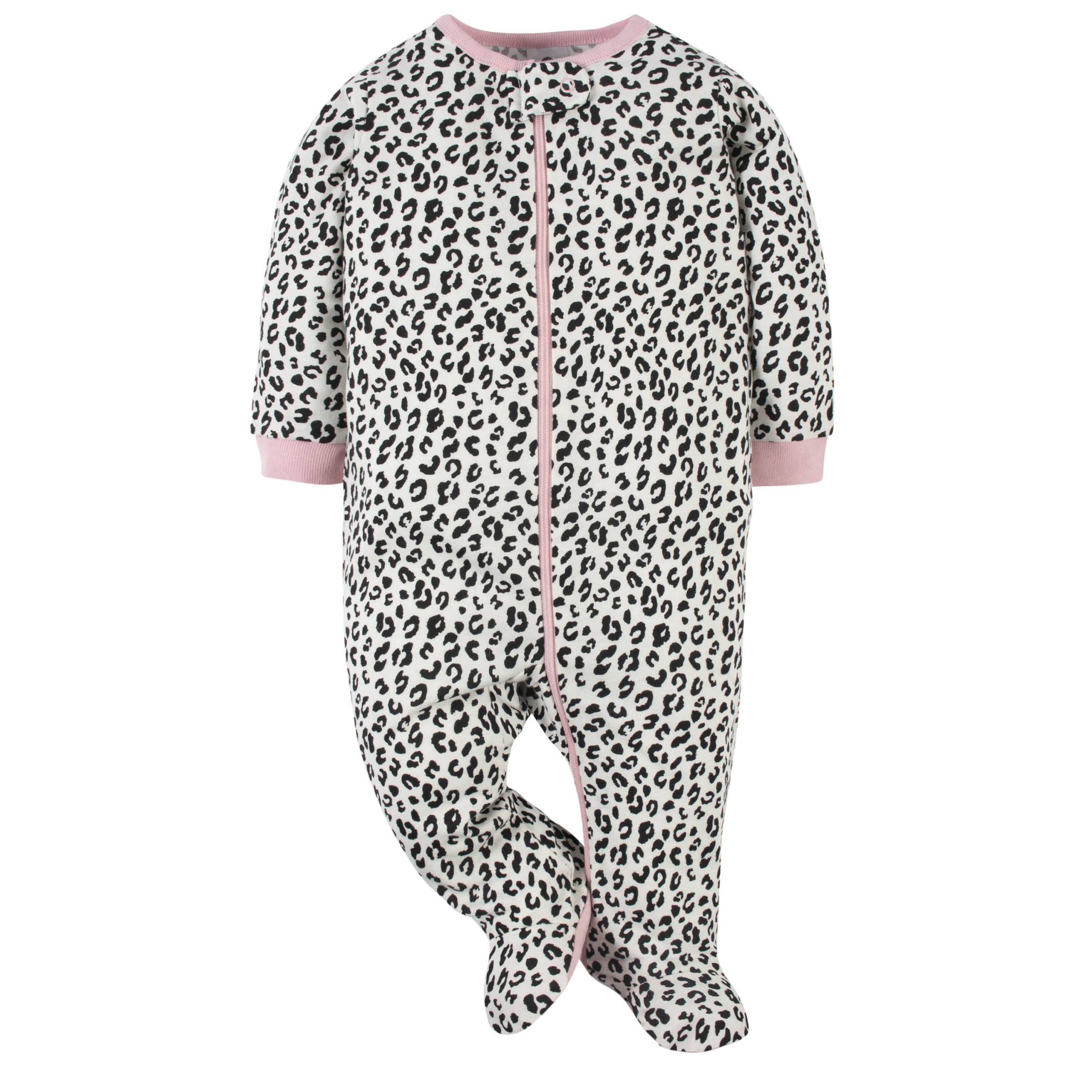 4-Pack Baby Girls Leopard Sleep 'N Plays - Image 4