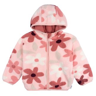Infant & Toddler Girls Pink Flowers Sherpa Jacket