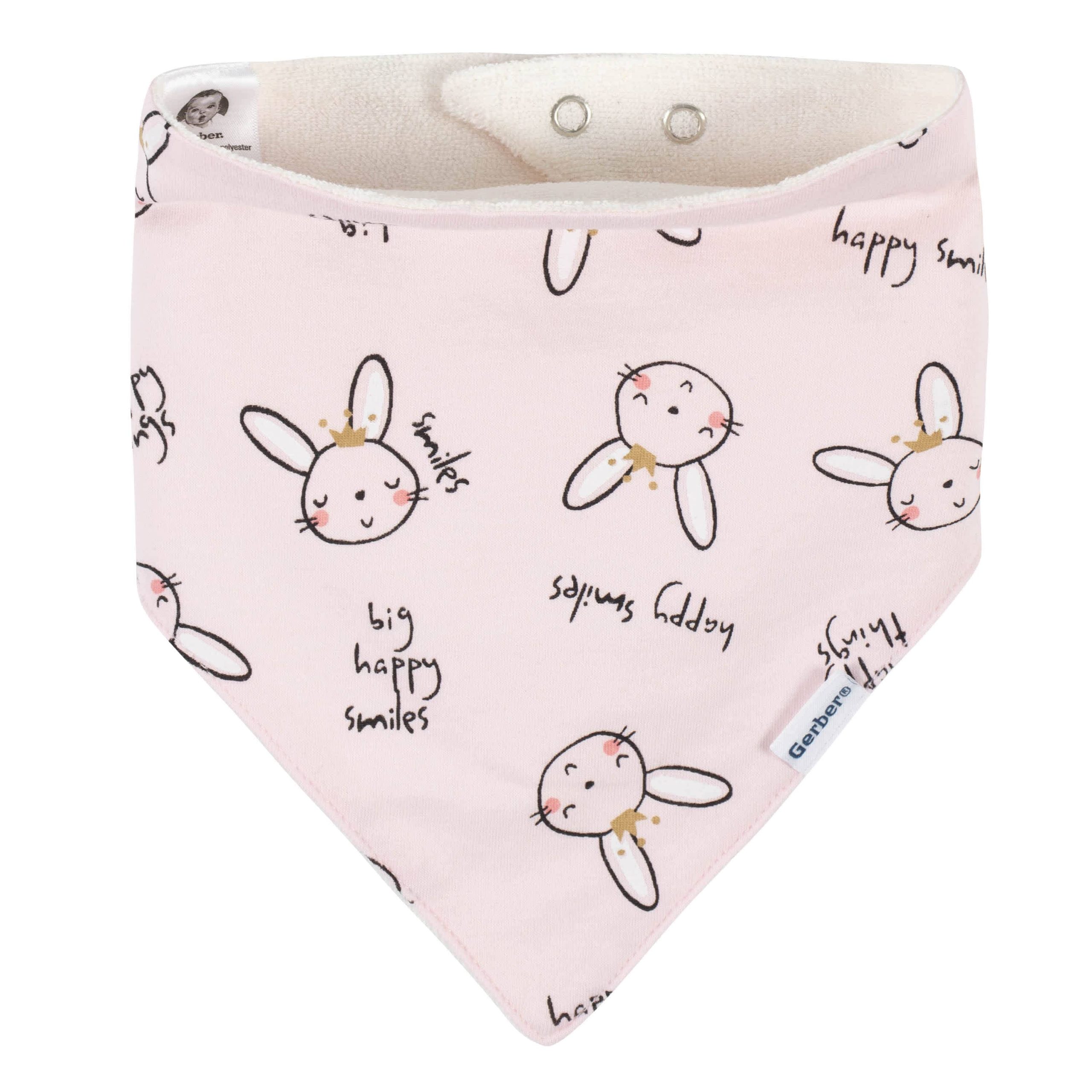 4-Pack Baby Girls Bunny Ballerina Bandana Bibs - Image 2