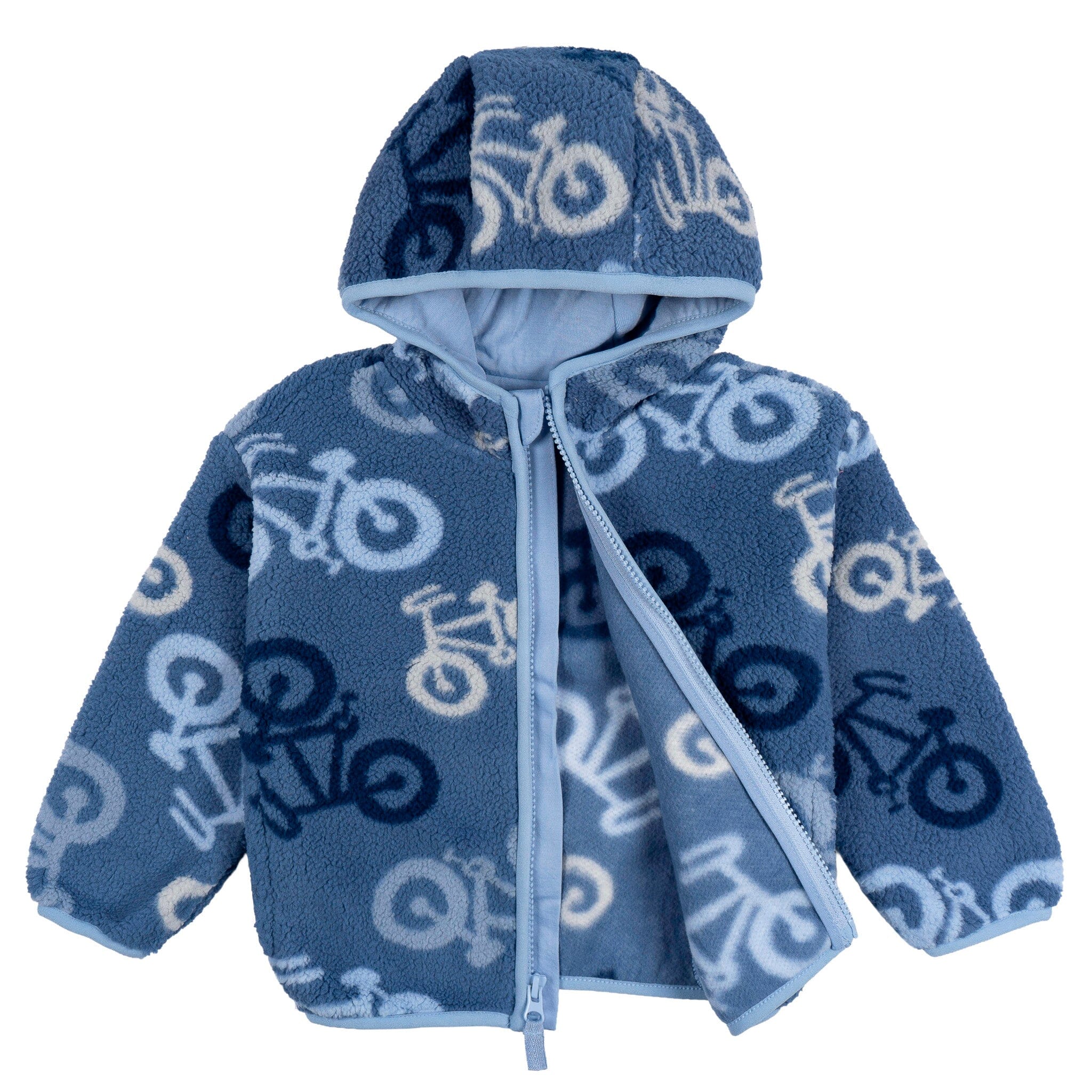 Infant & Toddler Boys Blue Sherpa Jacket - Image 6