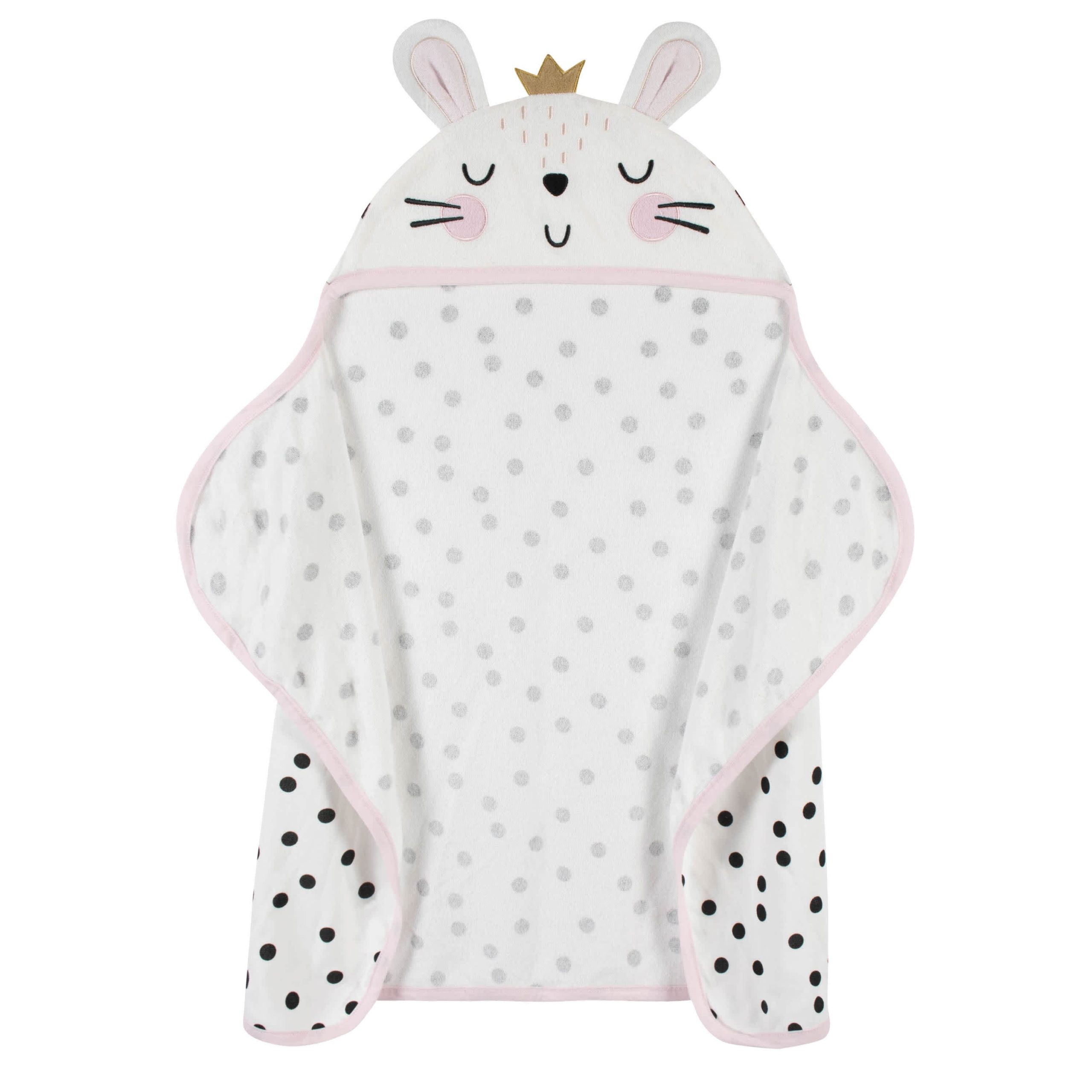 Baby Girls Bunny Ballerina Hooded Bath Wrap - Image 3