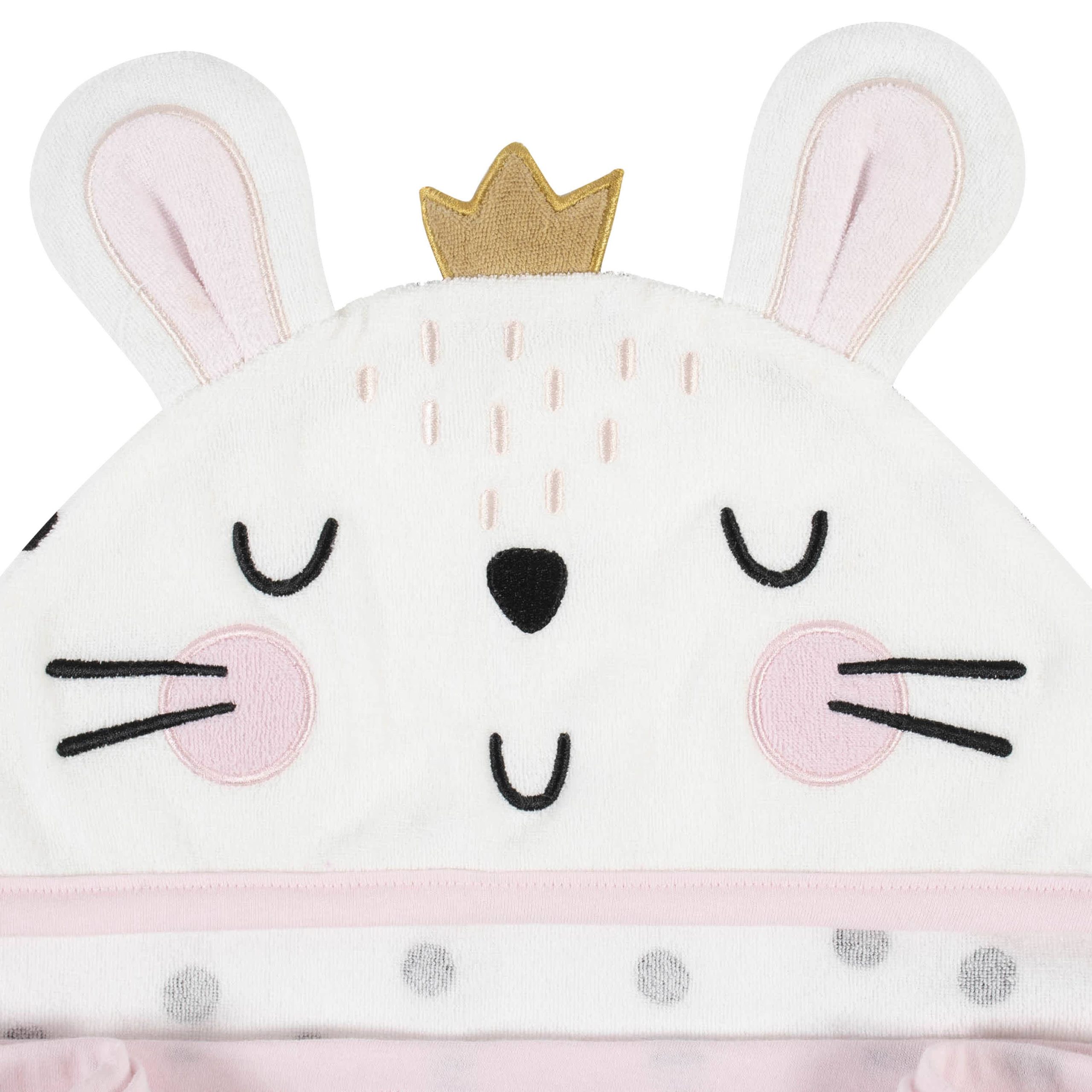 Baby Girls Bunny Ballerina Hooded Bath Wrap - Image 4