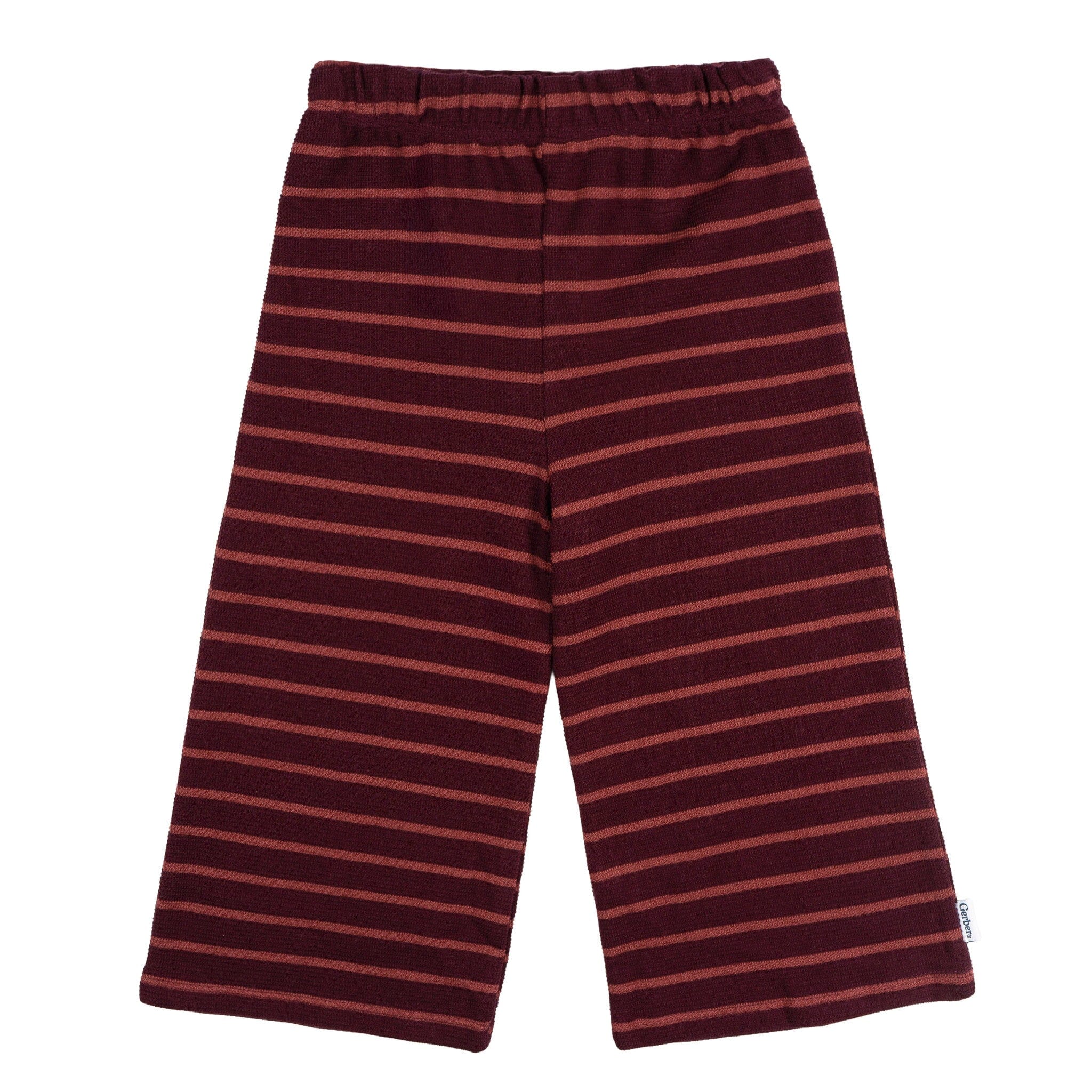 2-Piece Toddler Girls Fig Stripe Long Sleeve Top & Wide Leg Pant Set - Image 3