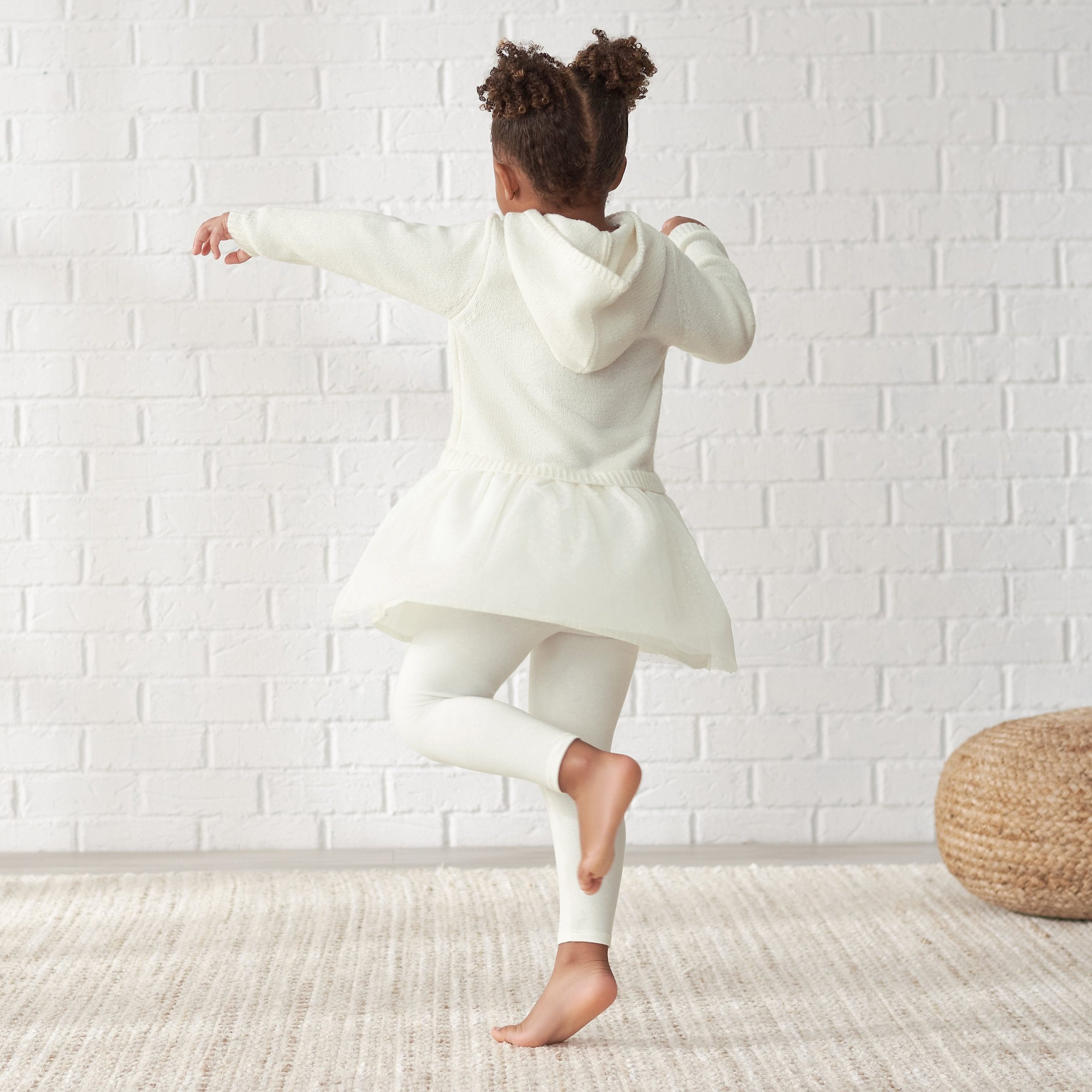 Infant Girls White Leggings, 12M - Image 3