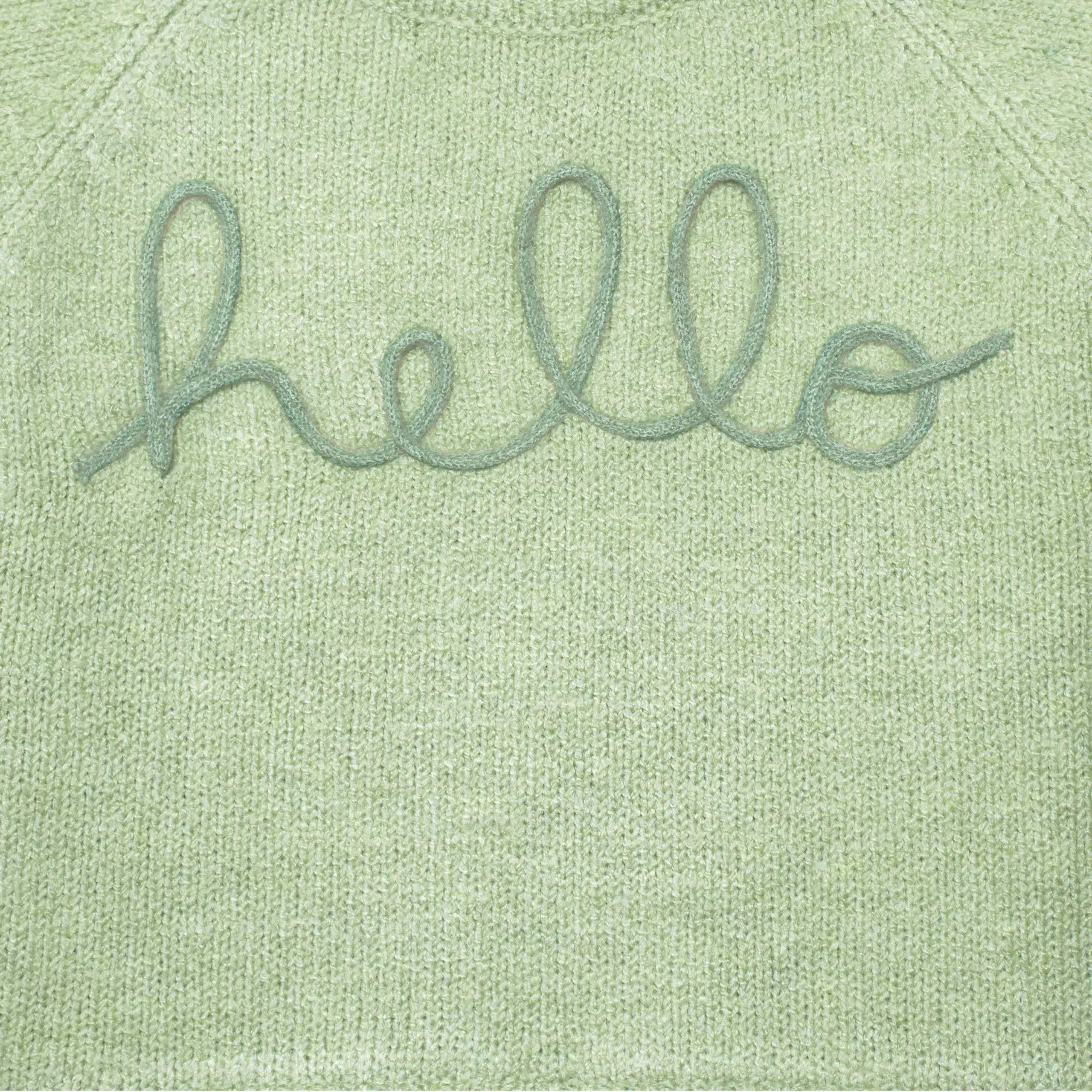 Infant & Toddler Girls Green Sweater With Tulle Trim - Image 2