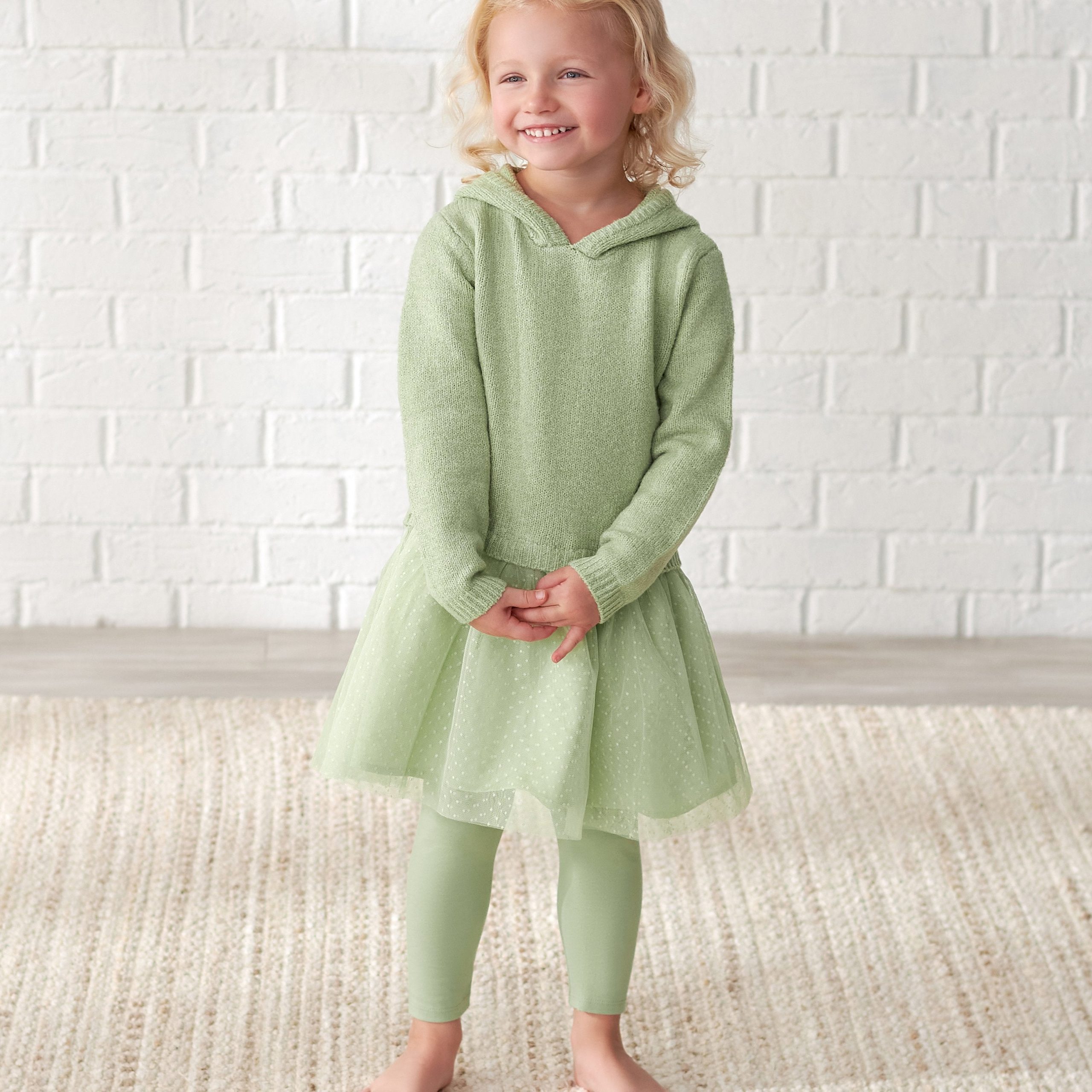 Infant Girls Green Leggings, 12M - Image 3