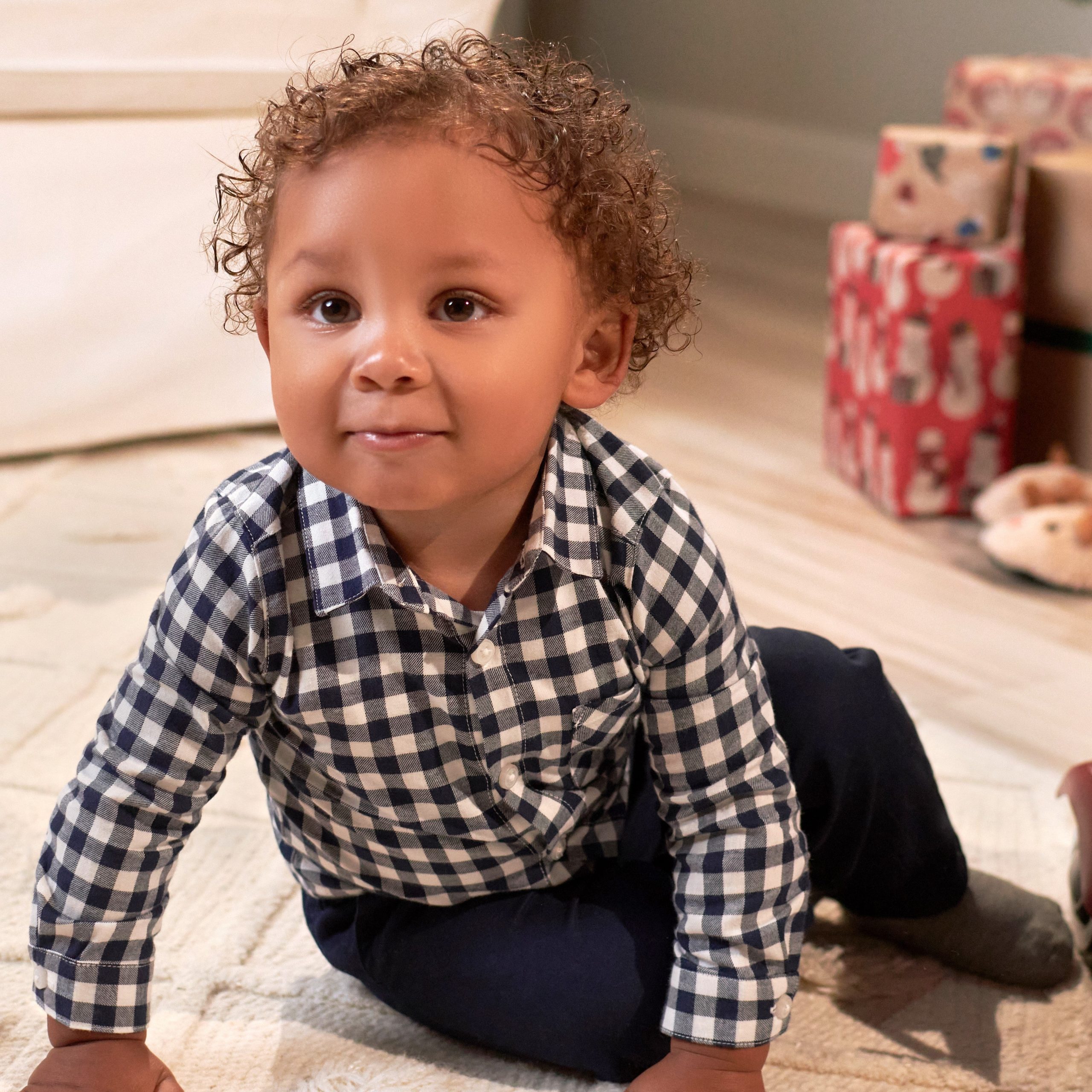 Infant & Toddler Boys Blue Canvas Pants - Image 3