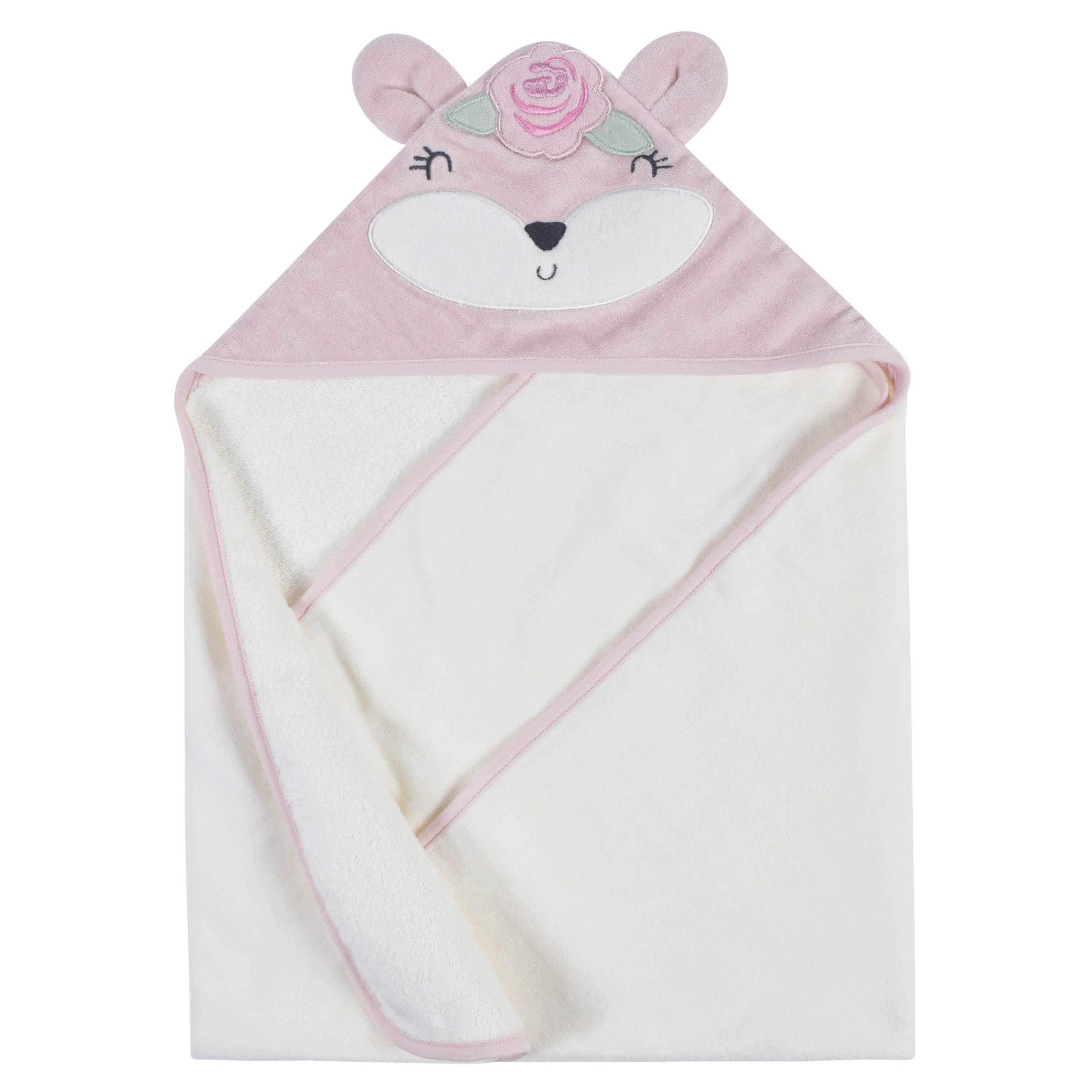 10-Piece Baby & Toddler Girls Fox Hooded Towel, Robe, & Washcloths Set - Image 5