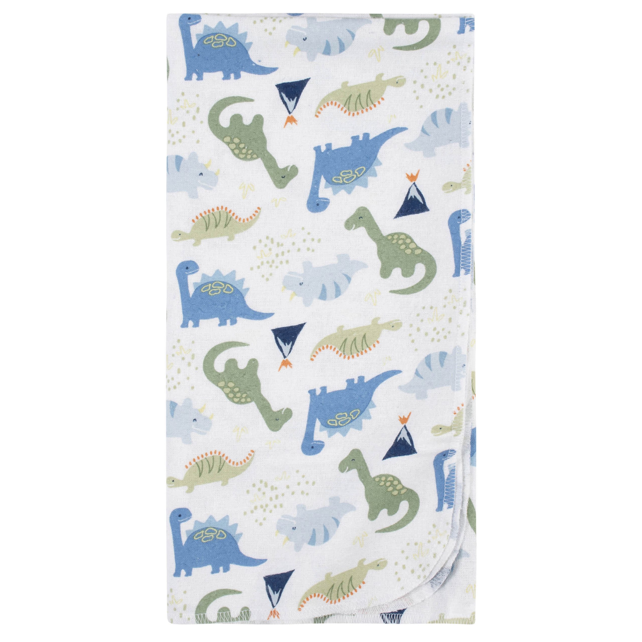 5-Pack Baby Boys Dinosaur Flannel Receiving Blankets - Image 2