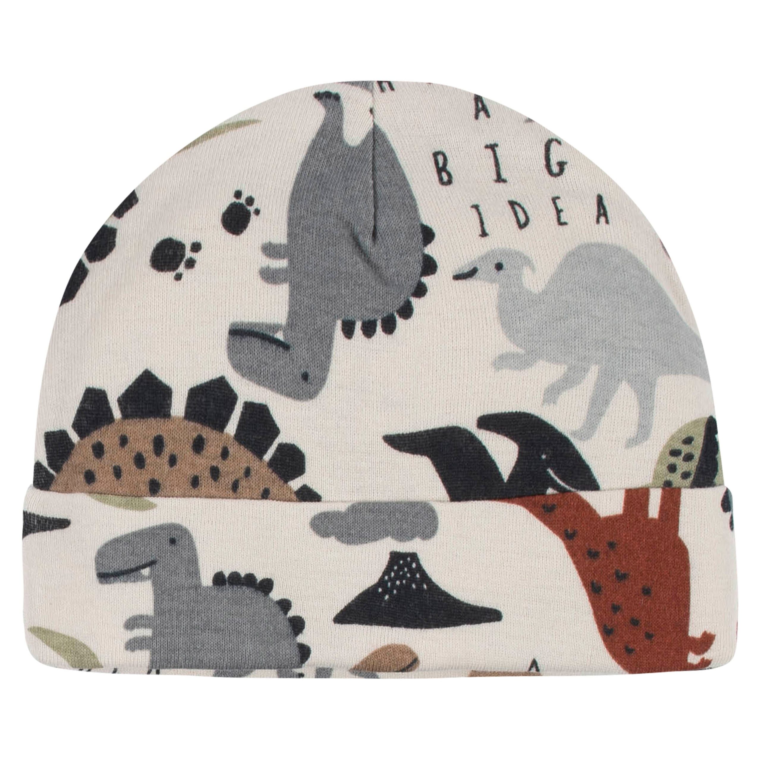 21-Piece Baby Boys Dino Terry Bib, Burpcloth, Mittens, Cap and Bootie Sock Set - Image 8