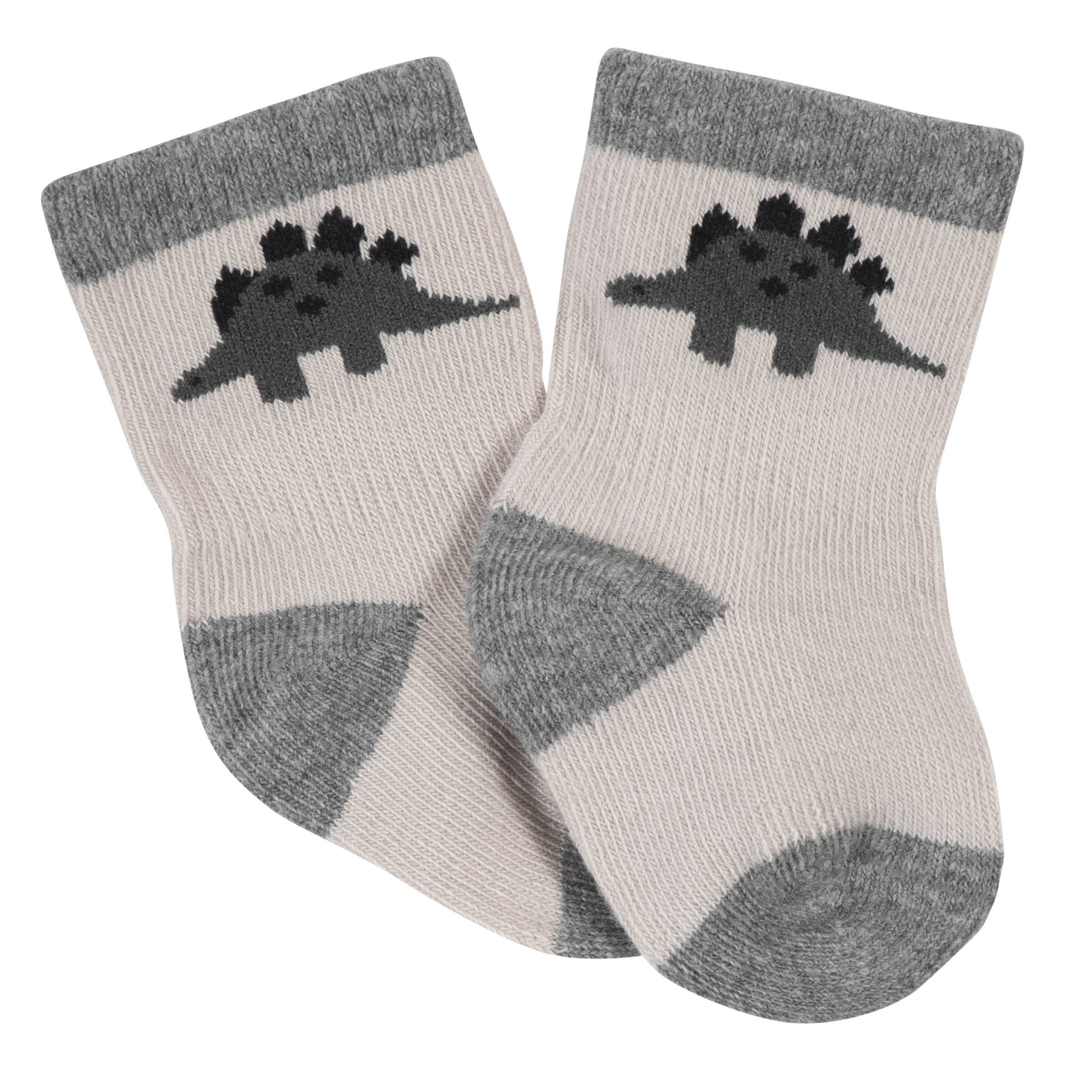 21-Piece Baby Boys Dino Terry Bib, Burpcloth, Mittens, Cap and Bootie Sock Set - Image 10