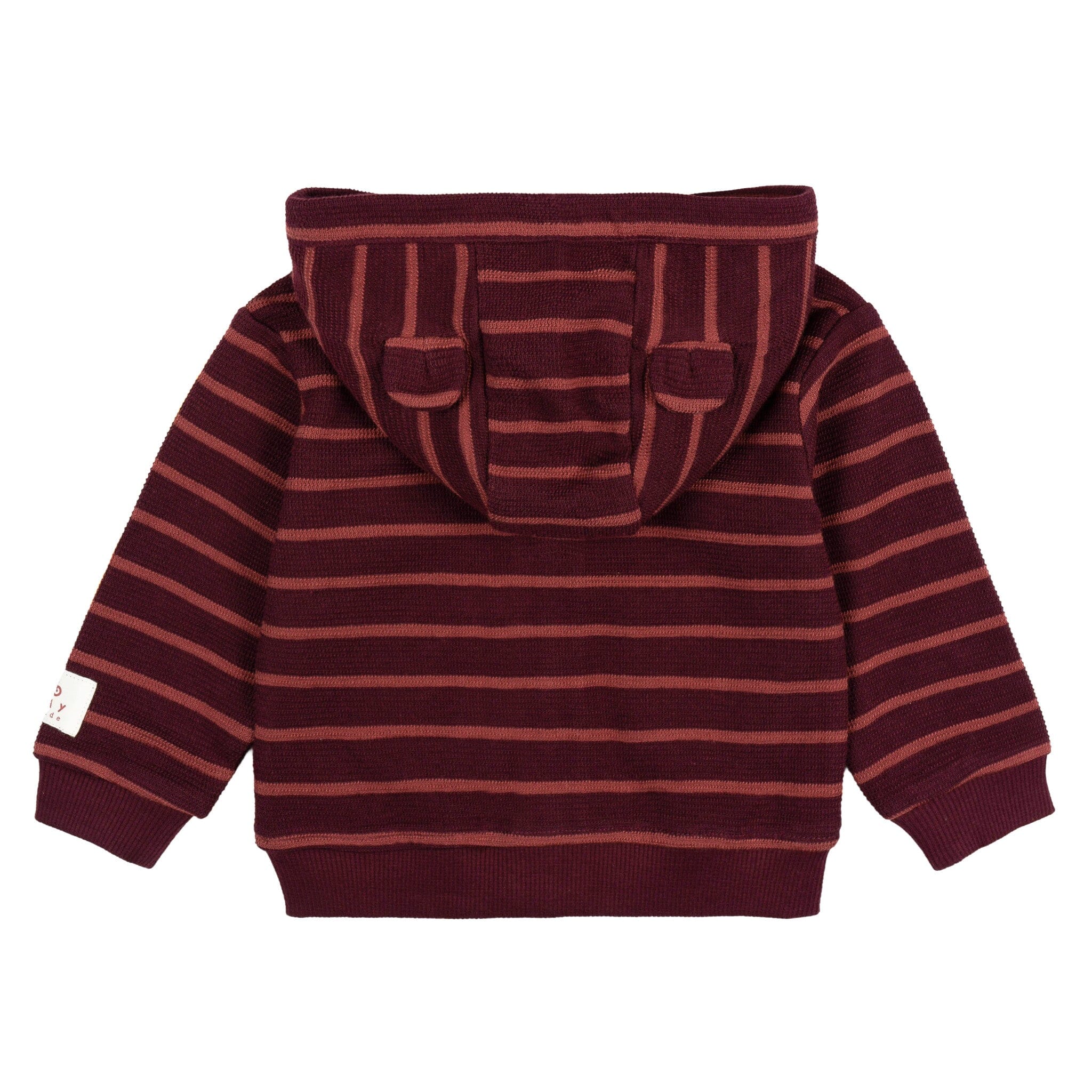 2-Piece Baby Girls Fig Stripe Hooded Jacket & Jogger Set - Image 7