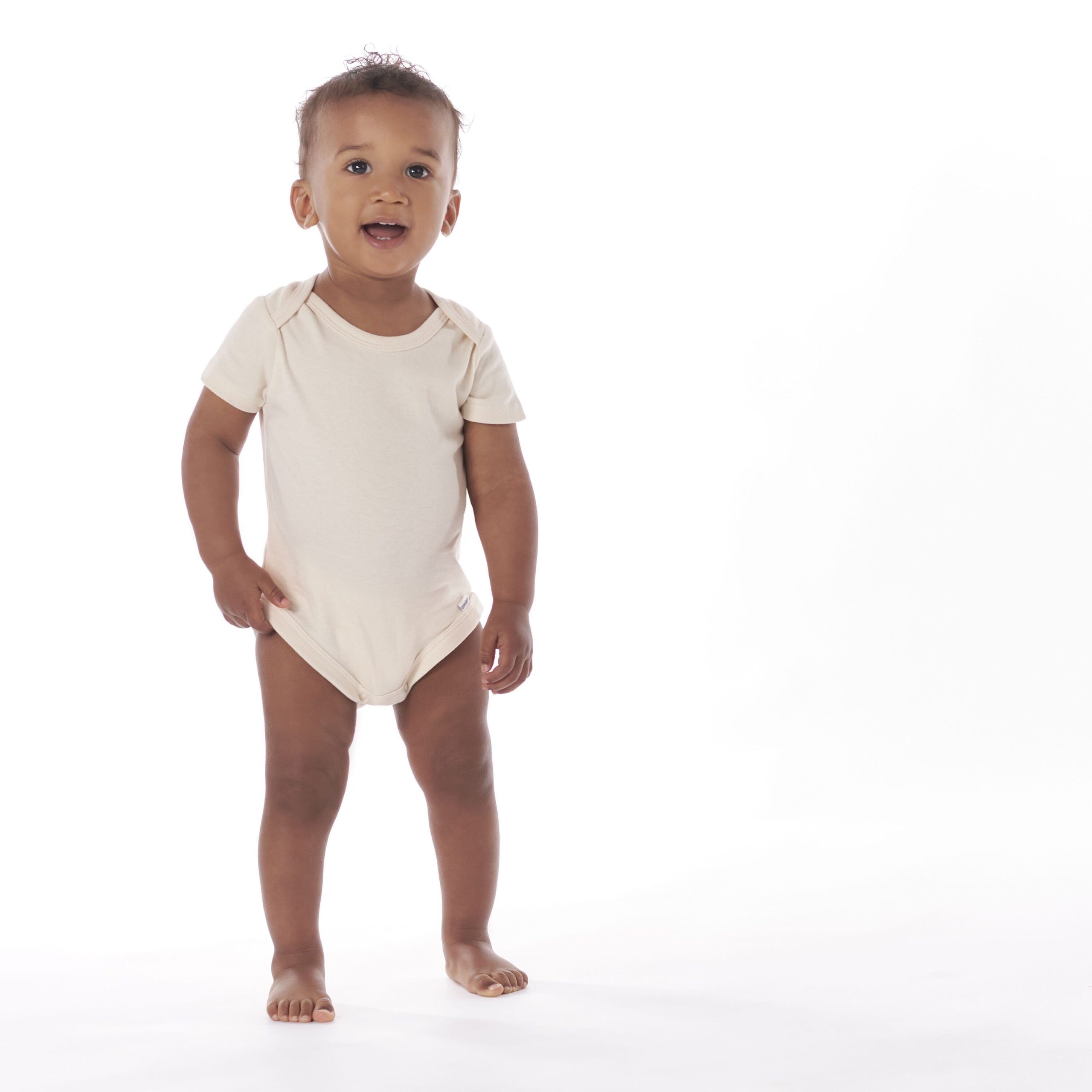 5-Pack Baby Natural Premium Short Sleeve Onesies® Bodysuits - Image 2