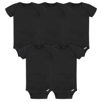 Onesies® Baby 5-Pack Black Ribbed Bodysuits