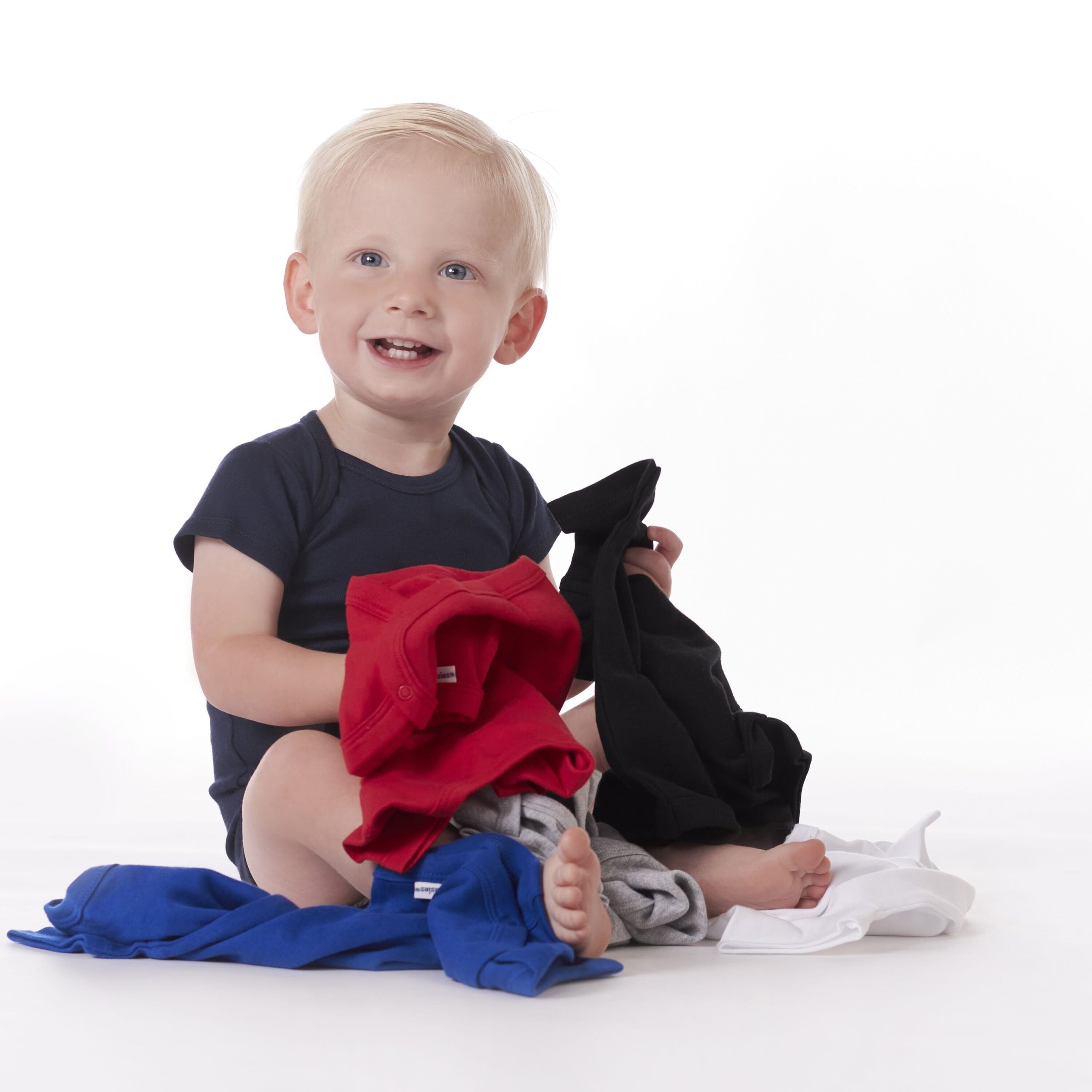 Onesies® Baby 5-Pack Black Ribbed Bodysuits - Image 2