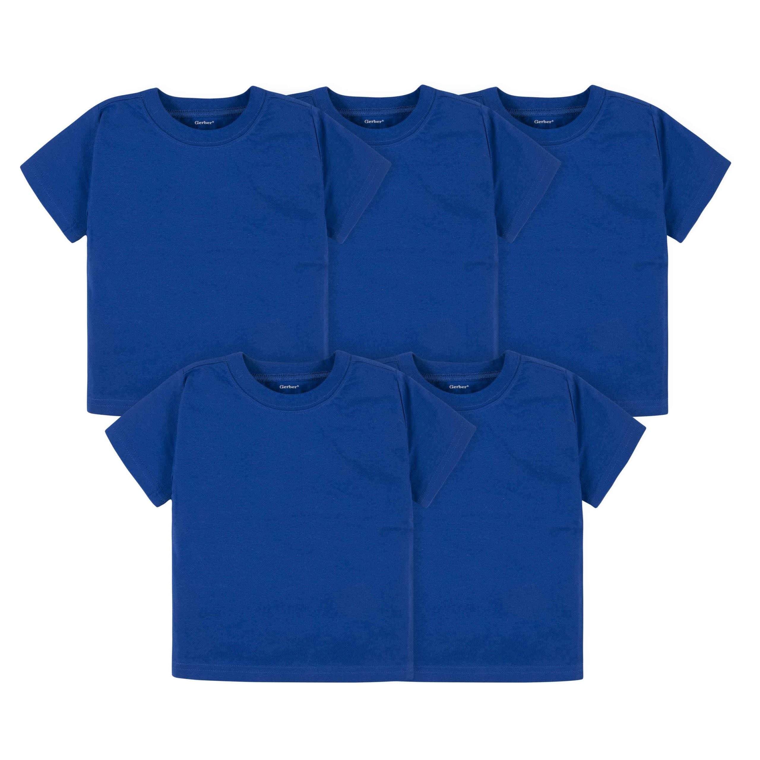 5-Pack Infant & Toddler Royal Blue Short Sleeve Tees