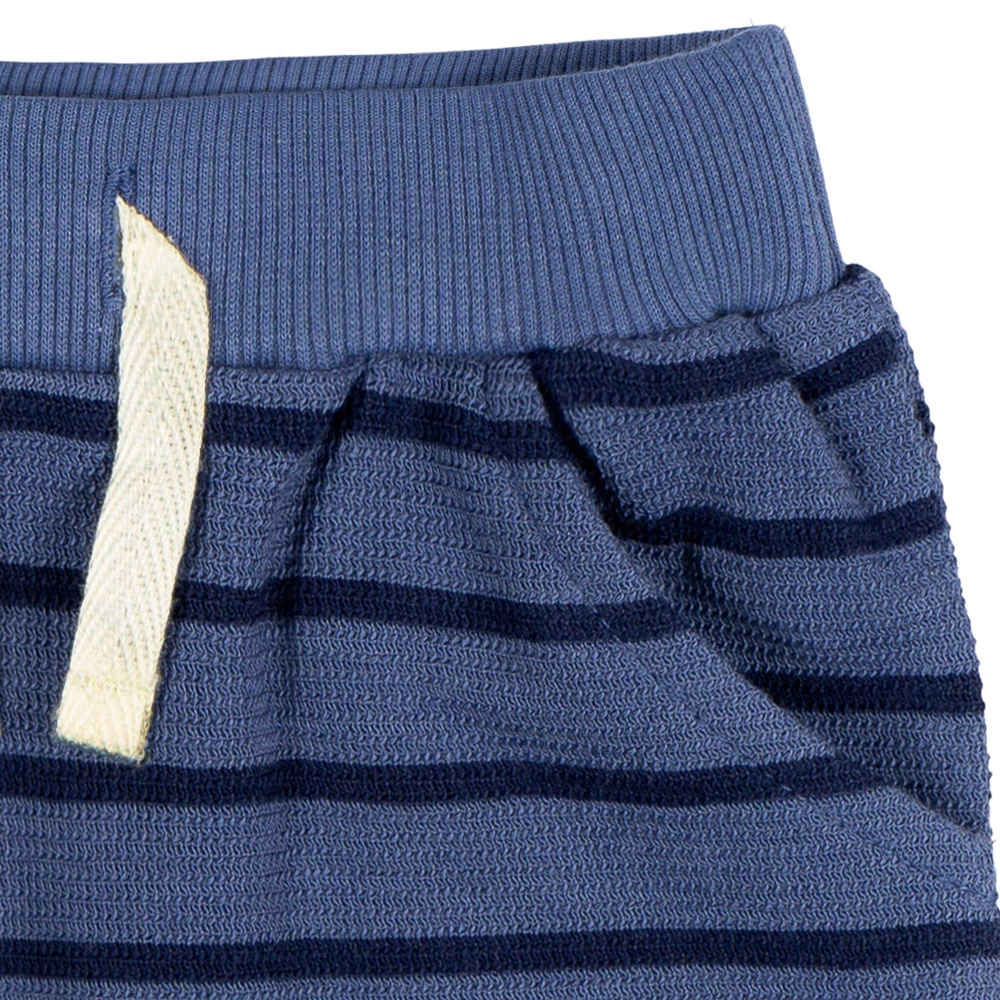 2-Piece Baby Boys Blue Stripe Hooded Jacket & Jogger Set - Image 8
