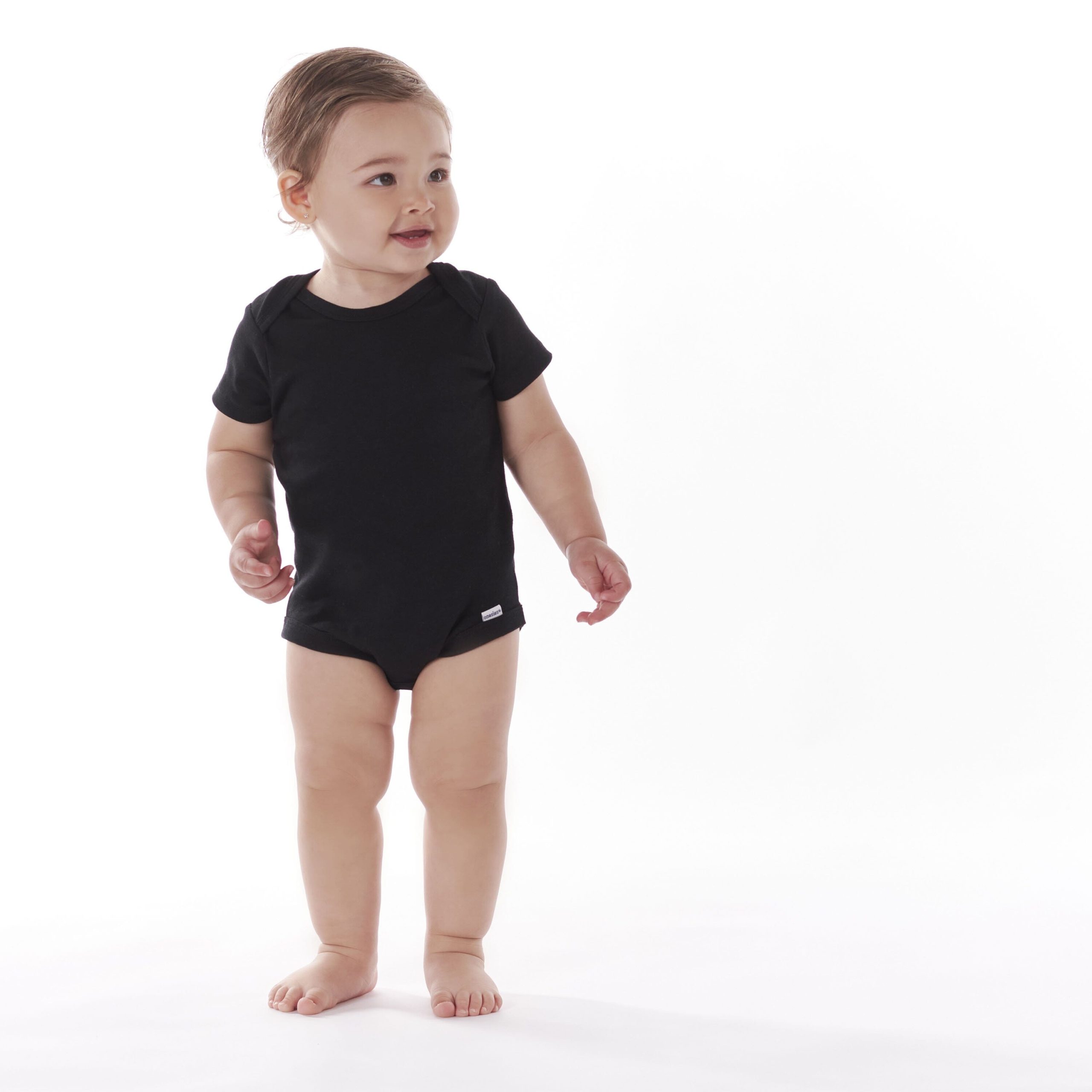 5-Pack Baby Black Premium Short Sleeve Onesies® Bodysuits - Image 4