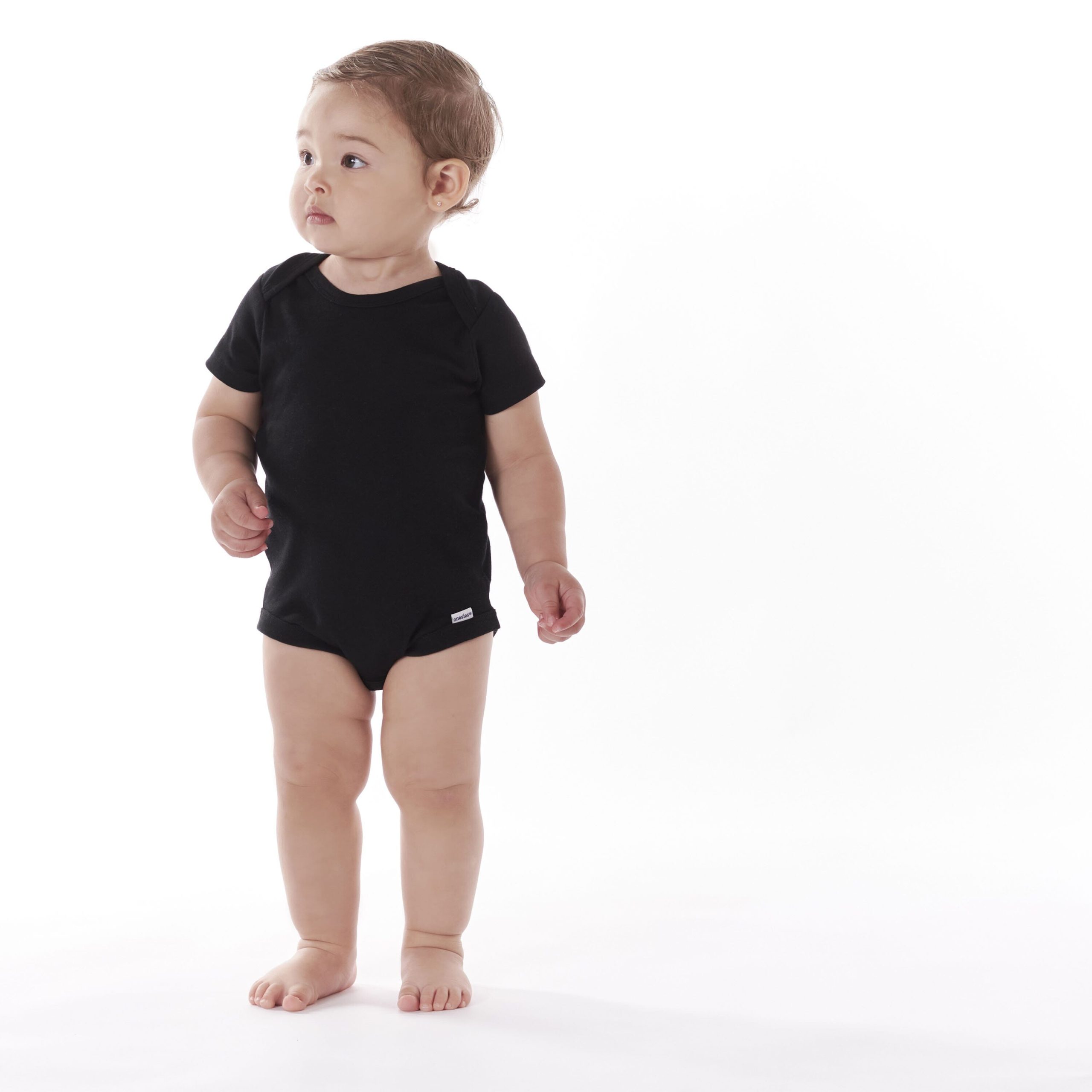 5-Pack Baby Black Premium Short Sleeve Onesies® Bodysuits - Image 5