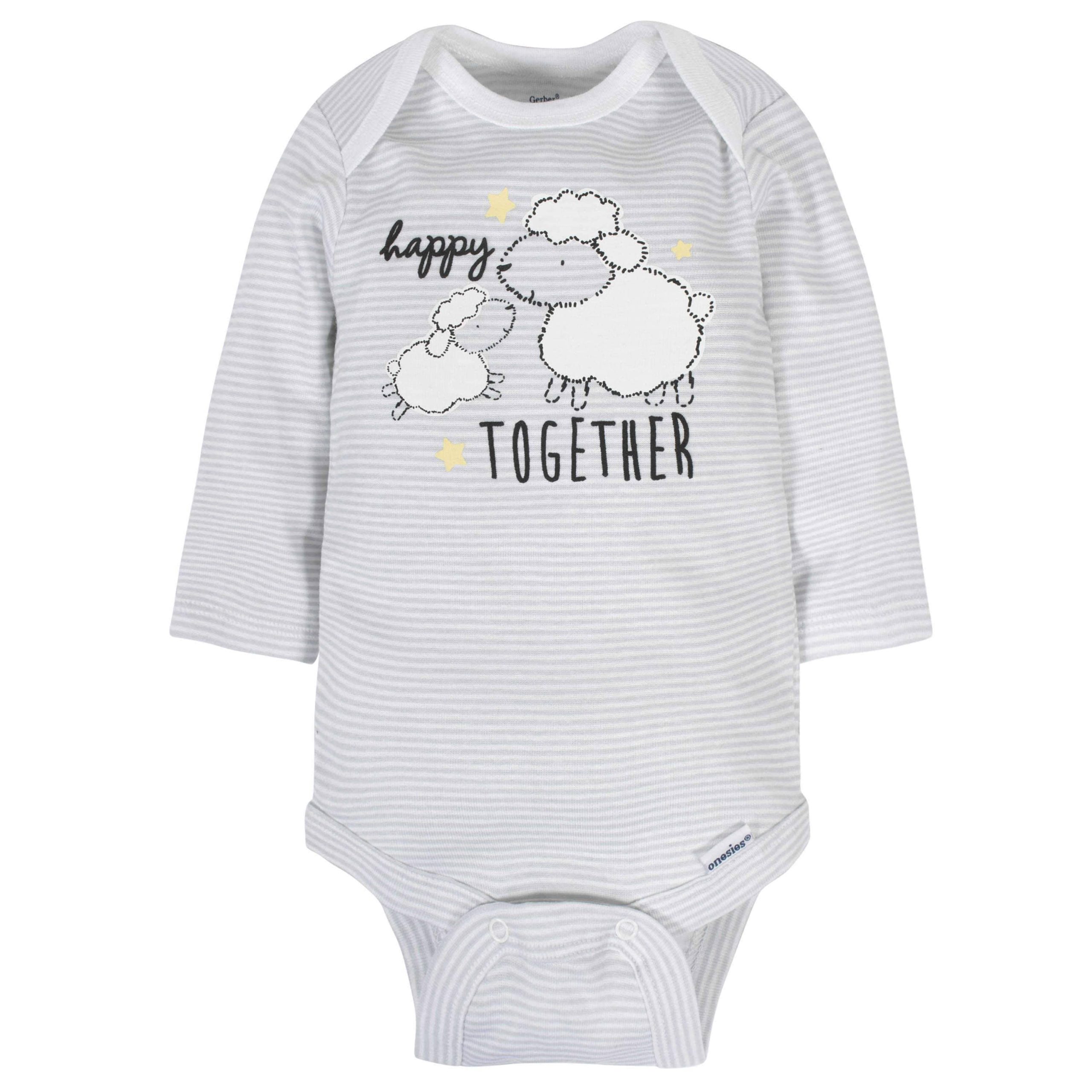 18-Piece Baby Neutral Sheep Sleep 'N Play, Onesies® Bodysuit, and Burpcloth Set - Image 6