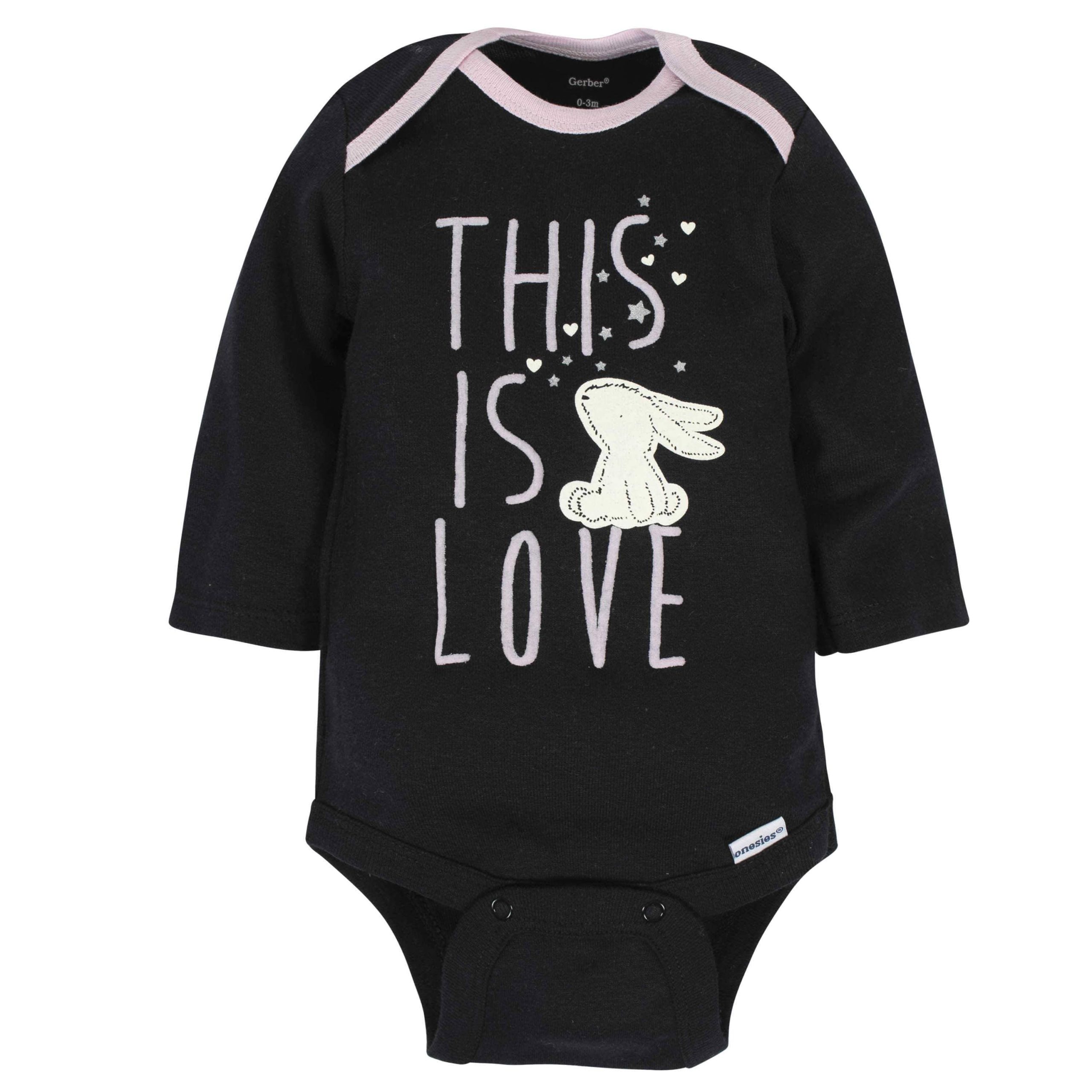 18-Piece Baby Girls Bunny Sleep 'N Play, Onesies® Bodysuit, and Burpcloth Set - Image 6