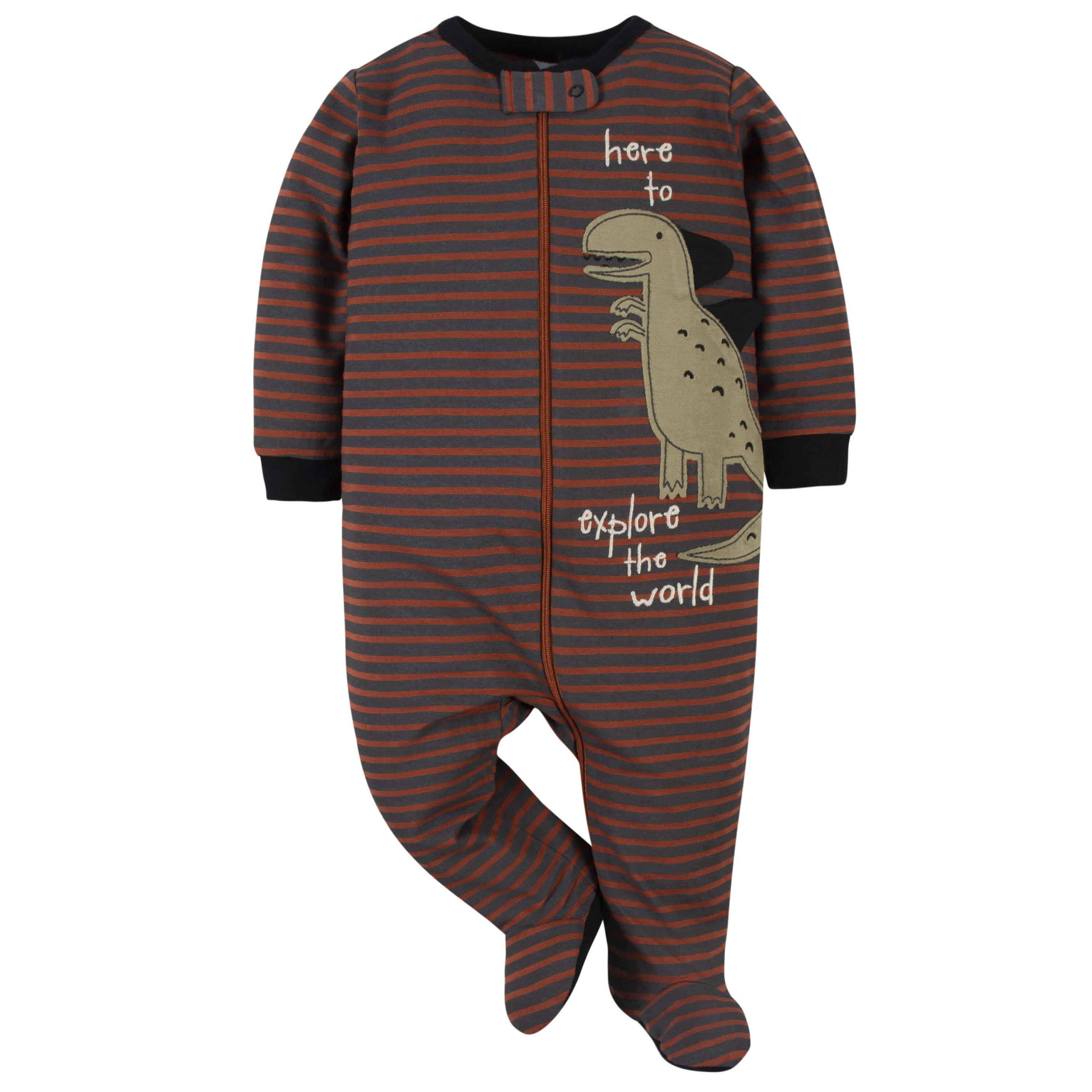 6-Piece Baby Boys Dino Onesies® Bodysuit and Sleep 'N Play Set - Image 8