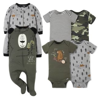 6-Piece Baby Boys Bear Onesies® Bodysuit and Sleep 'N Play Set