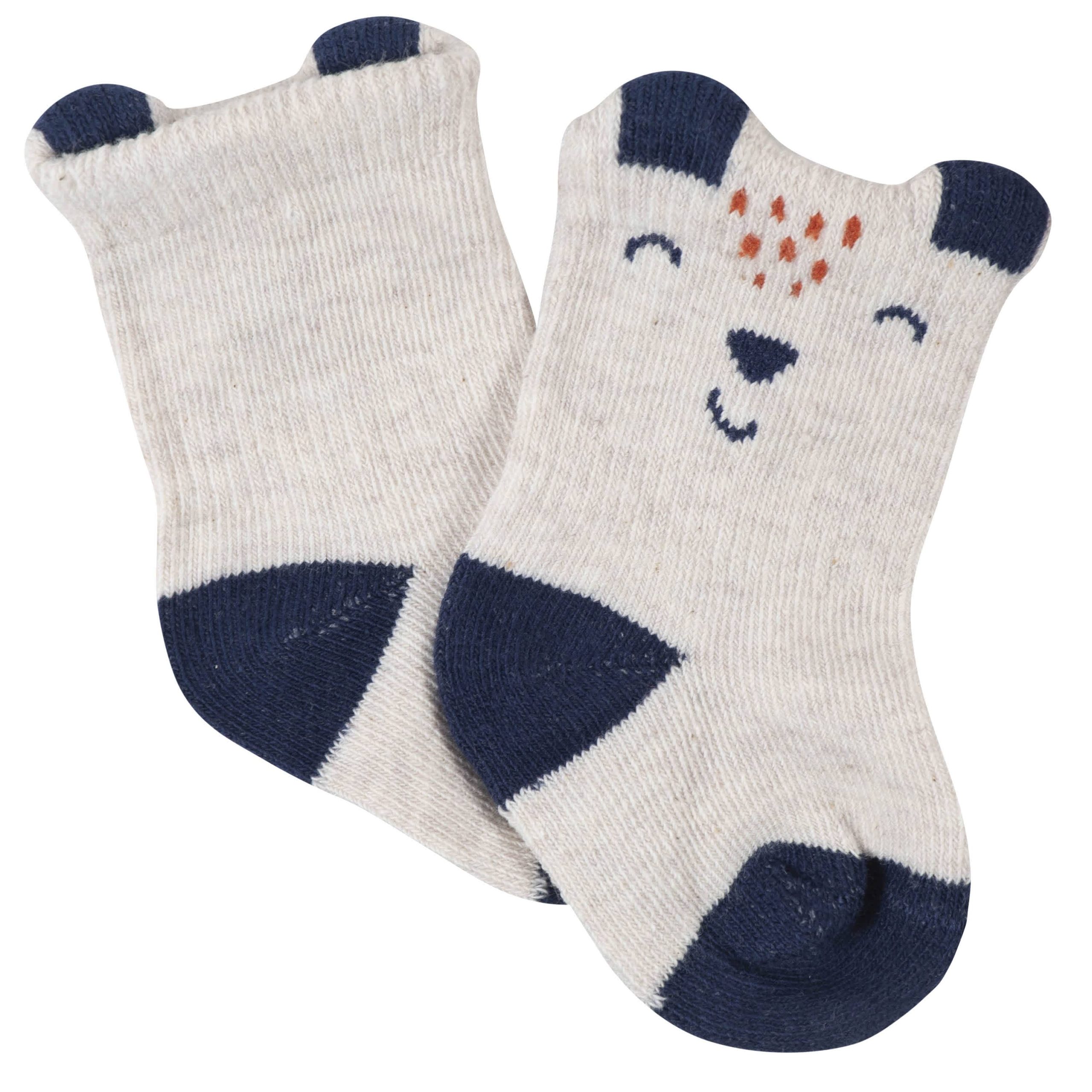 6-Pack Baby Boys Fox Wiggle Proof® Jersey Crew Socks - Image 5