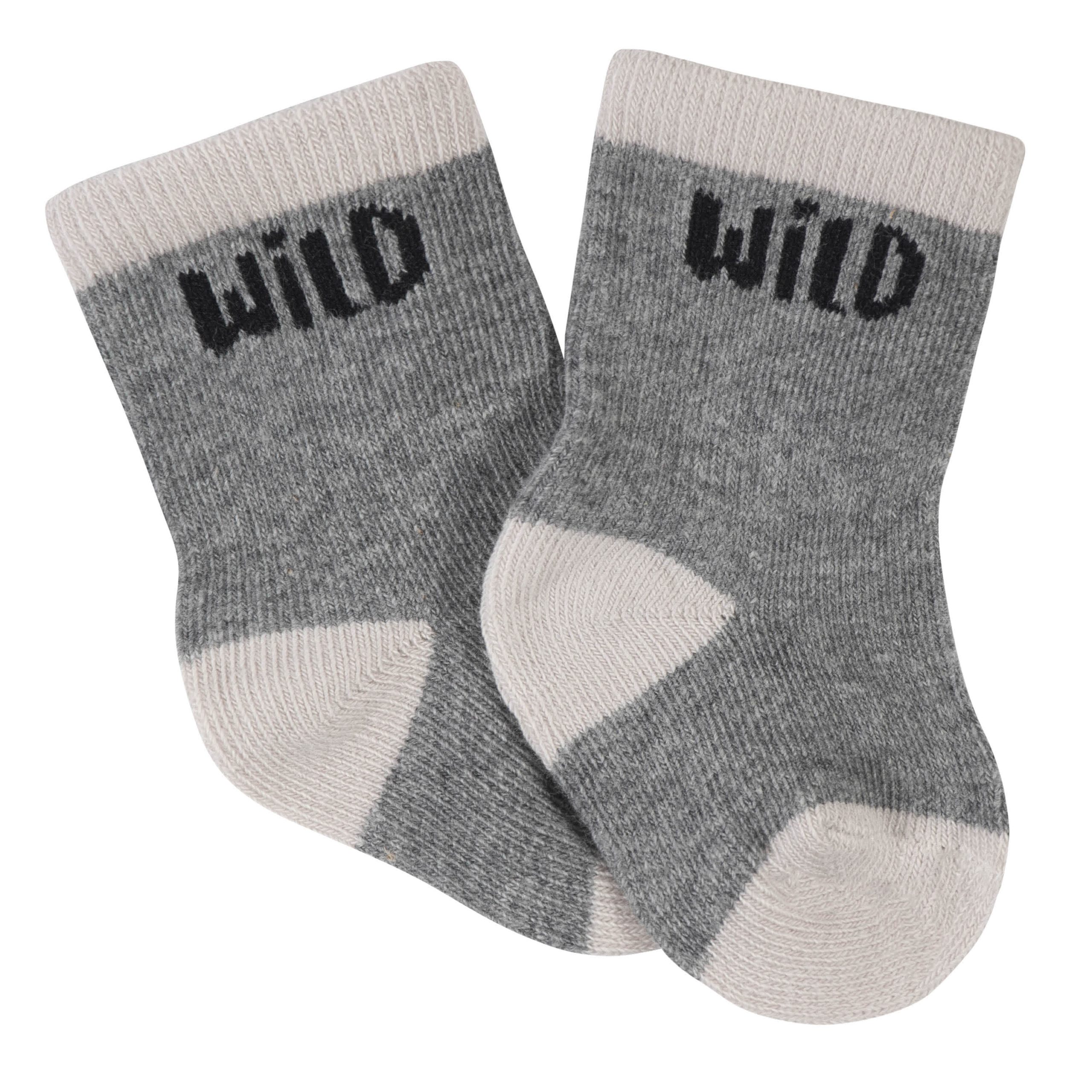 6-Pack Baby Boys Dino Wiggle Proof® Jersey Crew Socks - Image 2