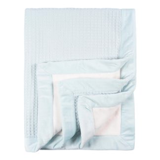 Baby Boys Blue Waffle Plush Blanket