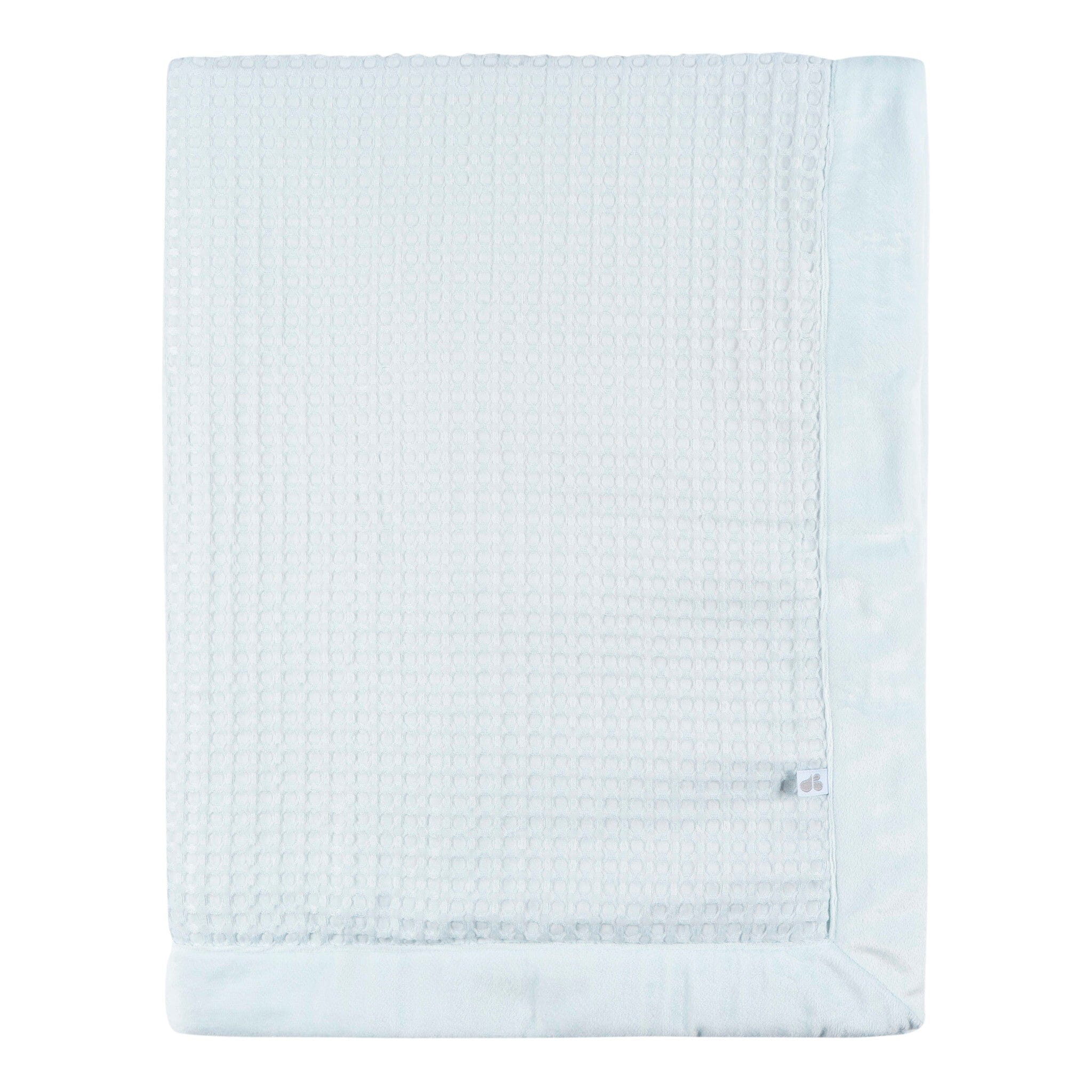 Baby Boys Blue Waffle Plush Blanket - Image 2