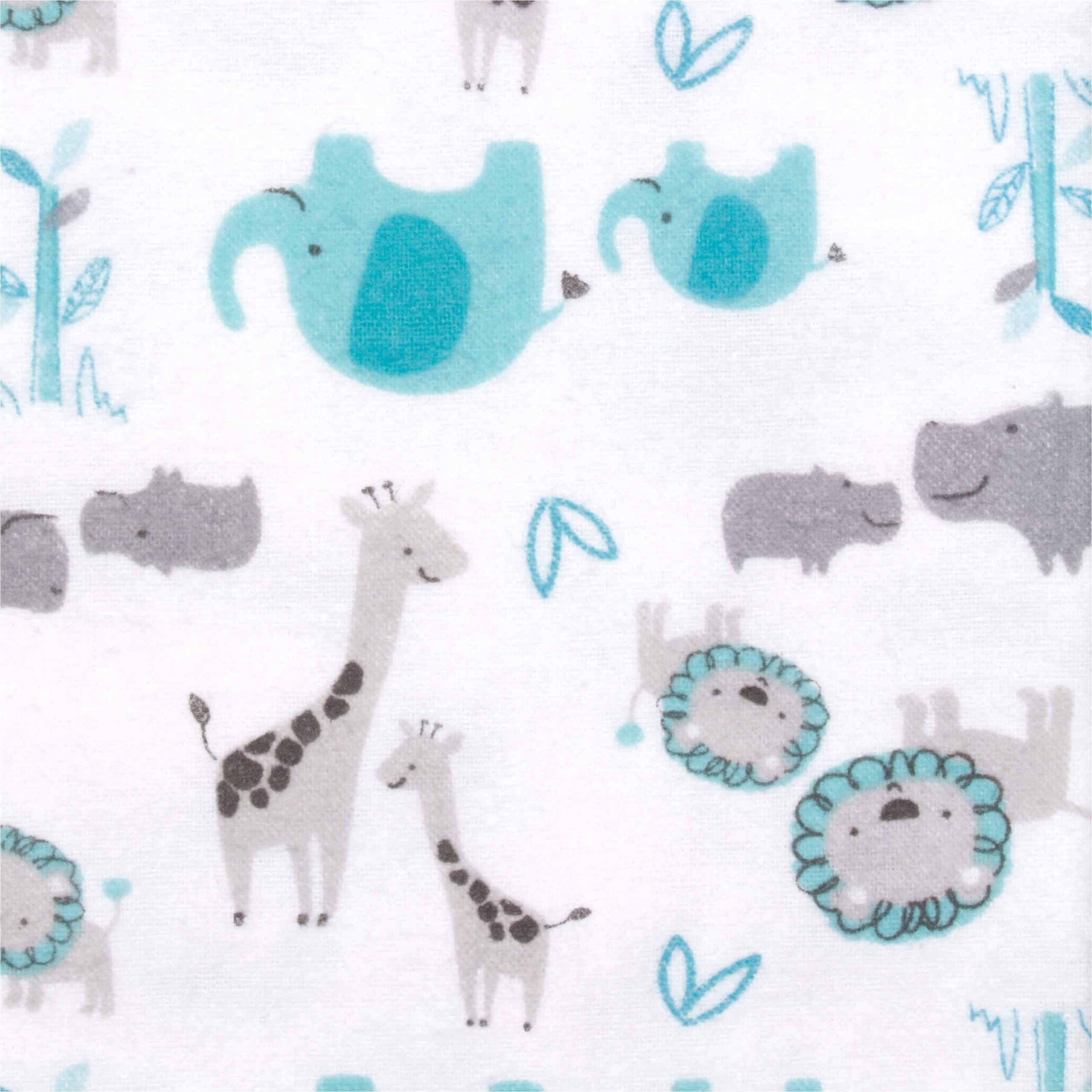 5-Pack Baby Boys Safari Flannel Receiving Blankets - Image 2