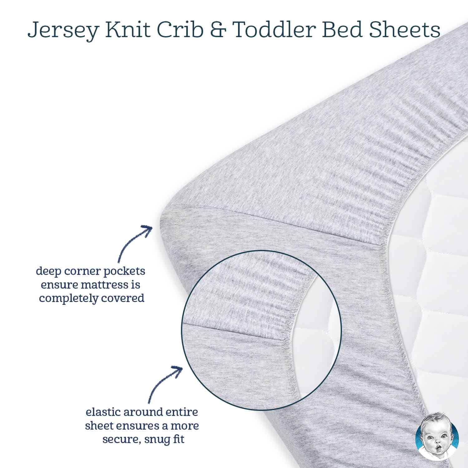Neutral Clouds Fitted Crib Sheet - Image 3
