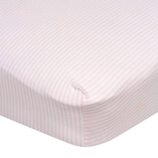 Girls Stripes Fitted Crib Sheet