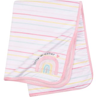 Girls Rainbow Plush Blanket