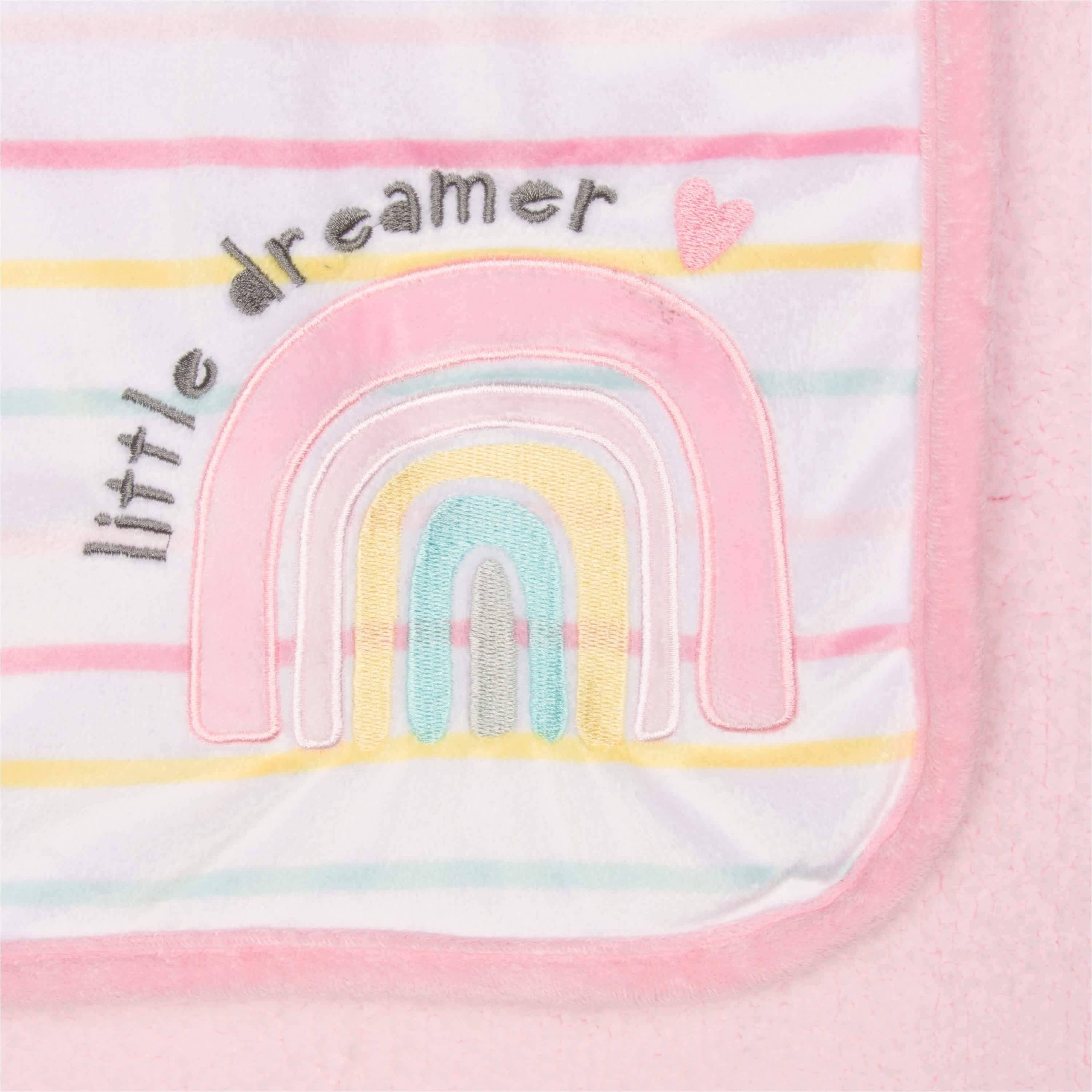 Girls Rainbow Plush Blanket - Image 2
