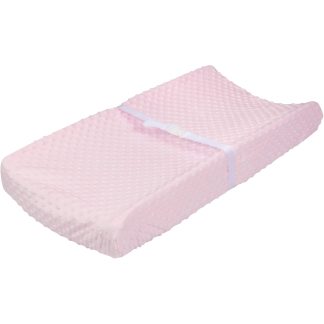 Baby Girls Dotted Light Pink Changing Pad Cover