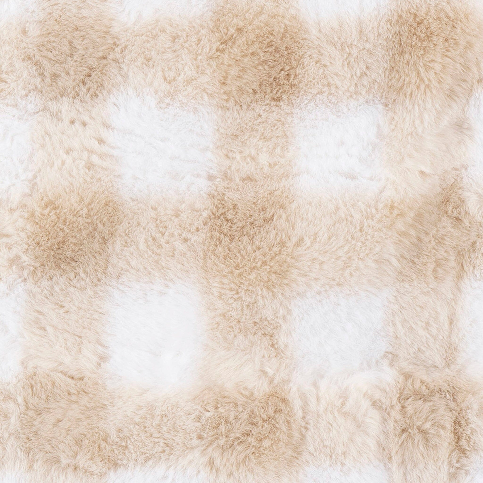 Baby Neutral Tan Plaid Plush Blanket - Image 4