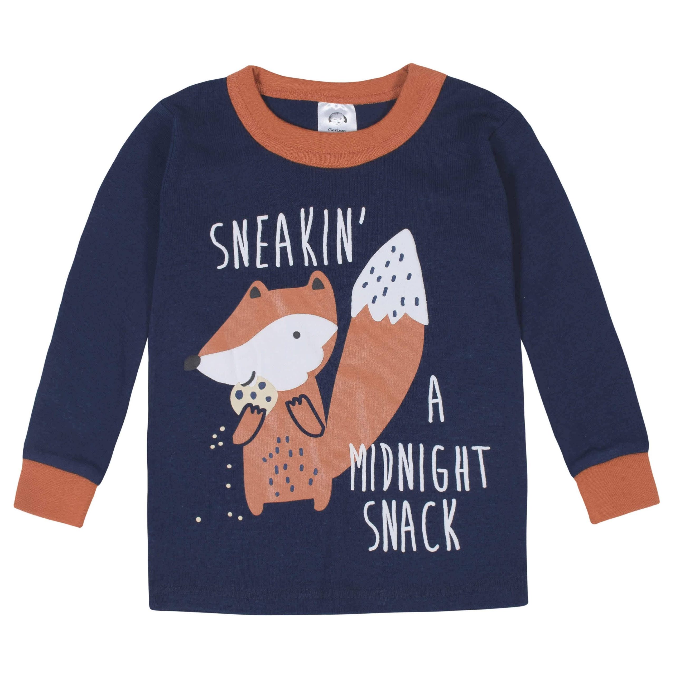 4-Piece Infant & Toddler Boys Fox Snug Fit Cotton Pajamas - Image 2