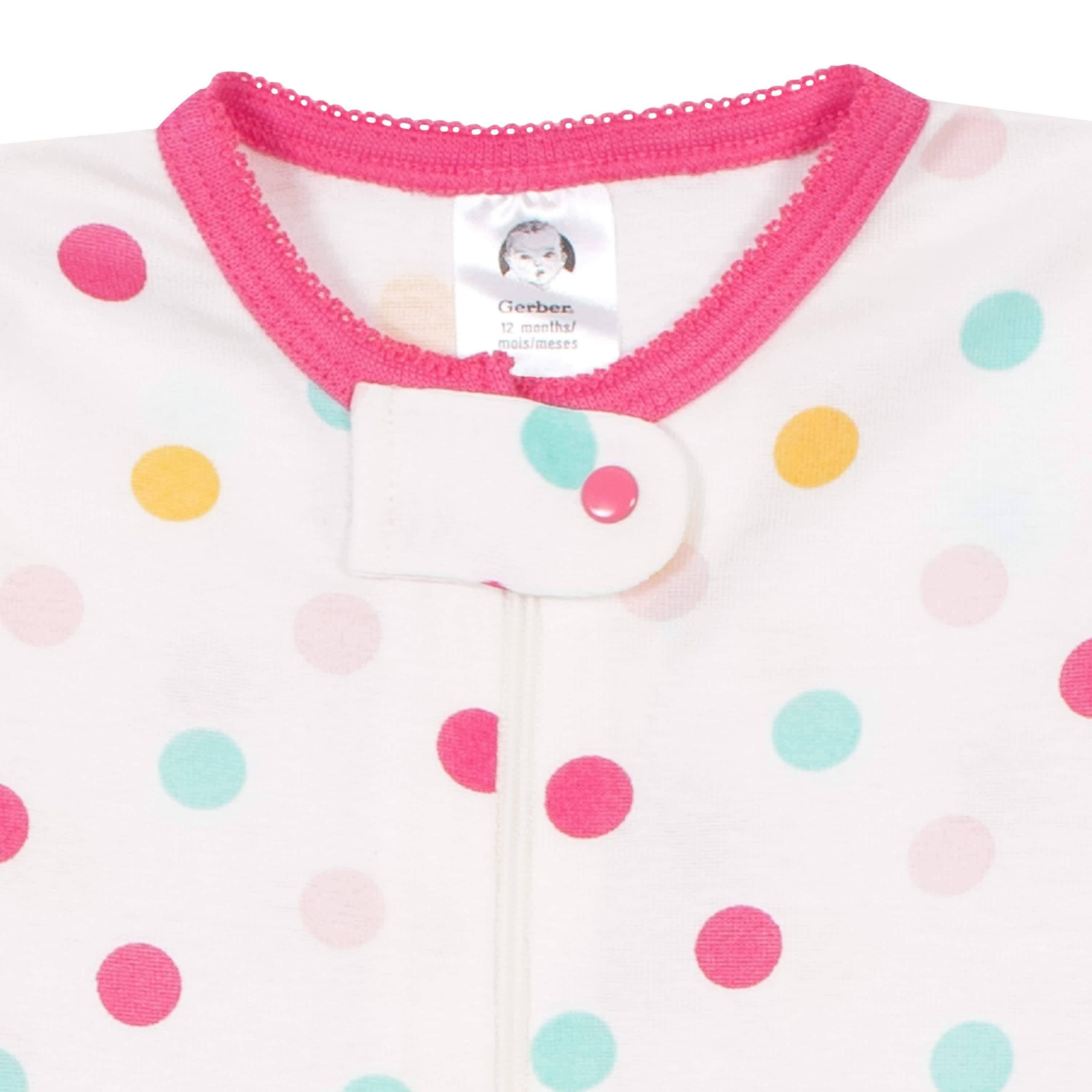 4-Pack Baby & Toddler Girls Unicorns & Cats Snug Fit Footed Cotton Pajamas - Image 9