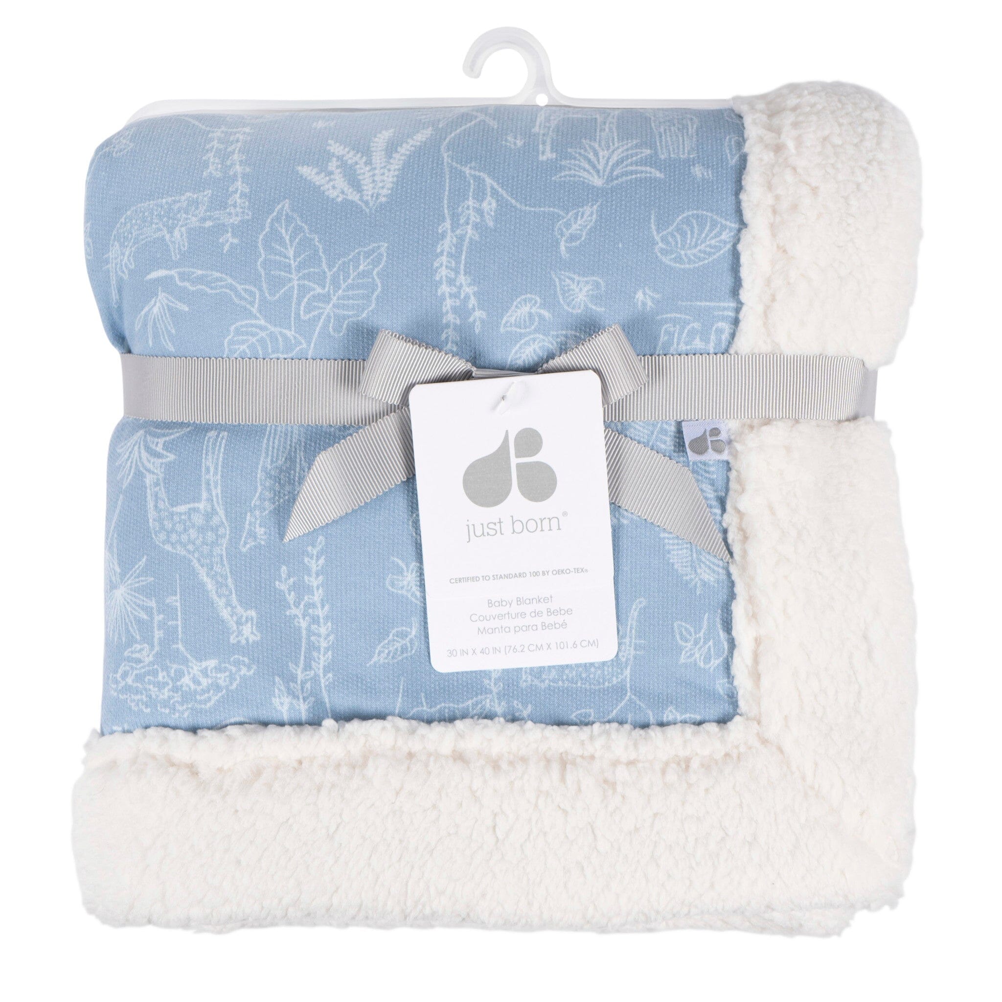 Baby Boys Blue Jungle Plush Blanket - Image 3
