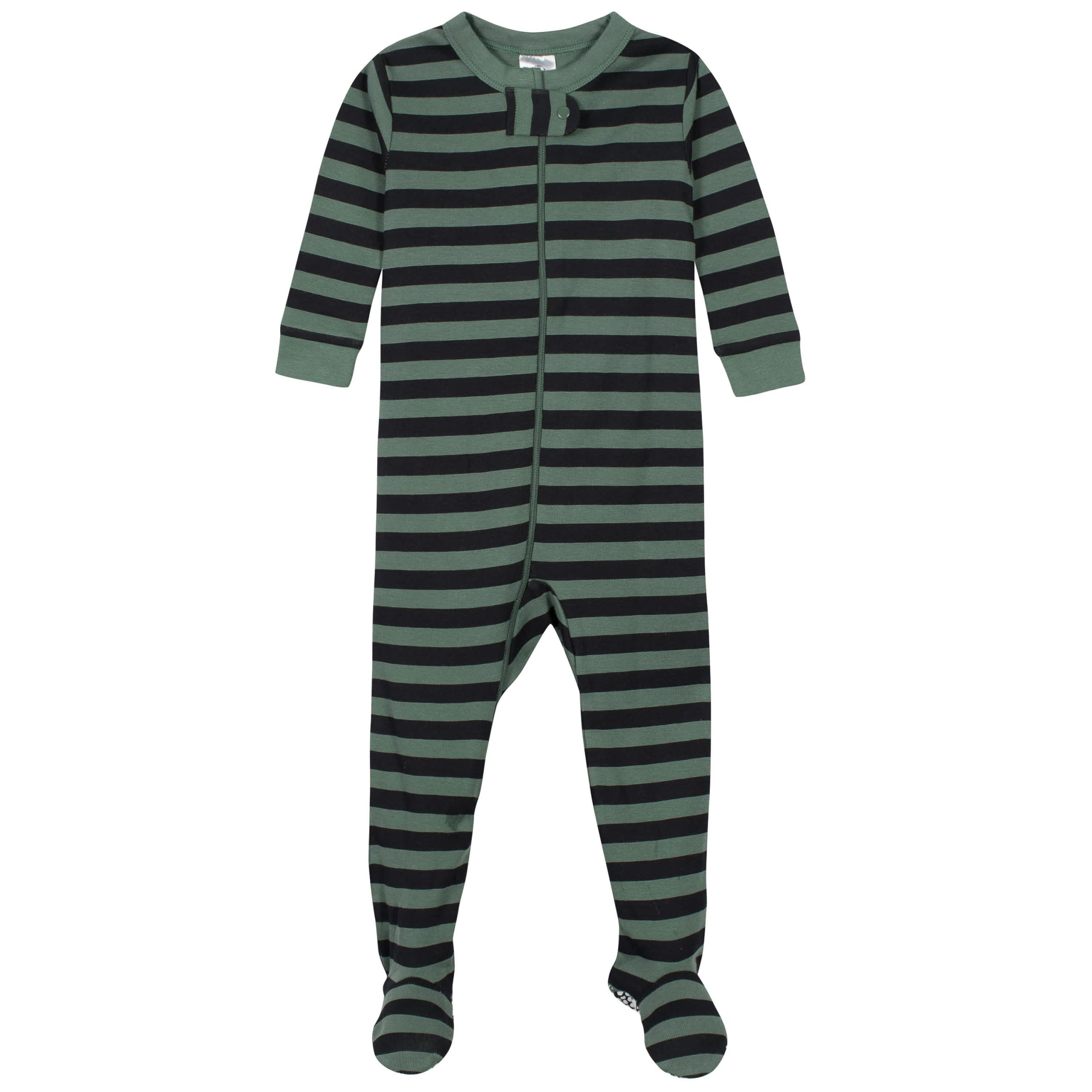 4-Pack Baby & Toddler Boys Bears & Construction Trucks Snug Fit Footed Cotton Pajamas - Image 5