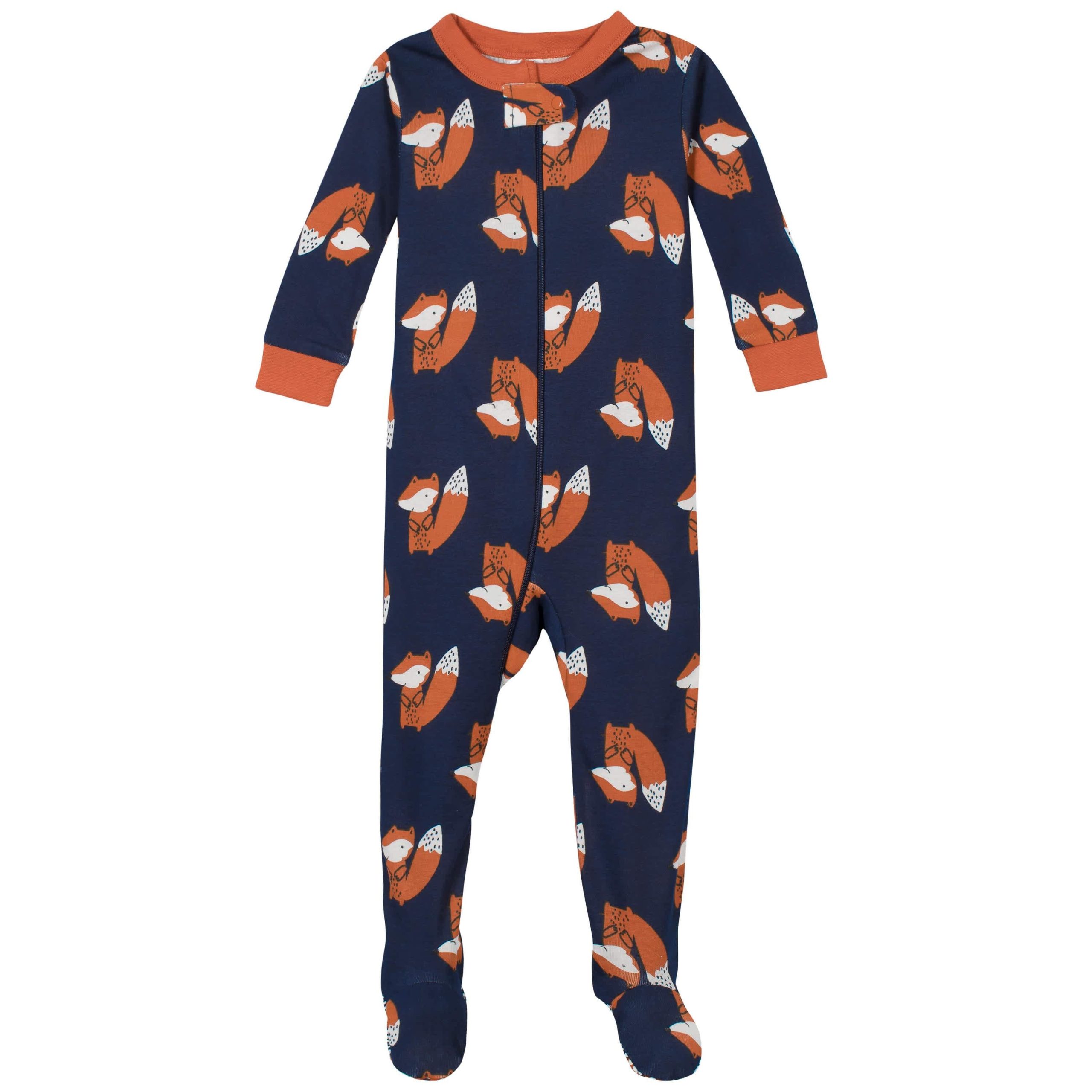 2-Pack Baby & Toddler Boys Fox Snug Fit Footed Cotton Pajamas - Image 2