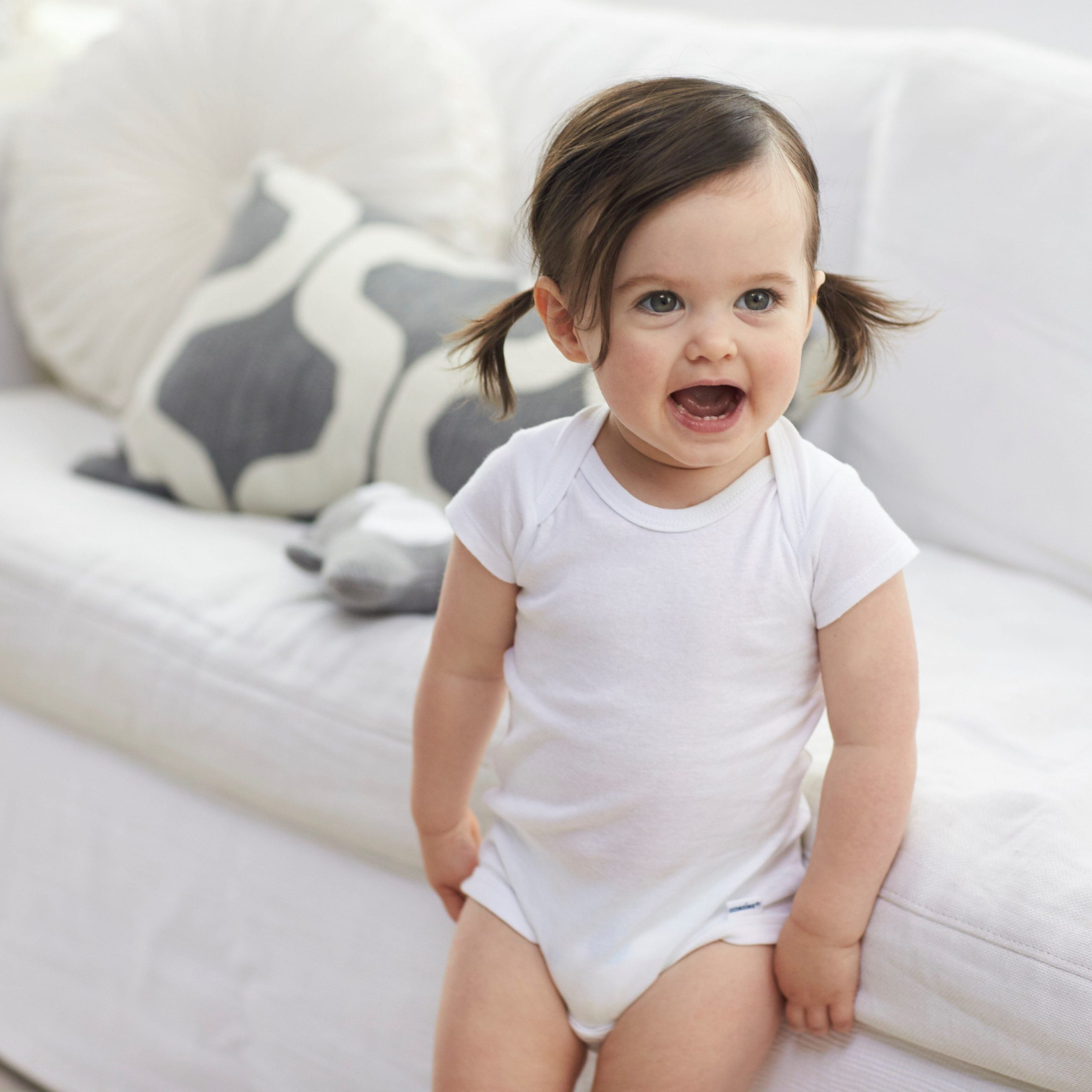8-Pack Baby White Short-Sleeve Onesies® Bodysuits - Image 2
