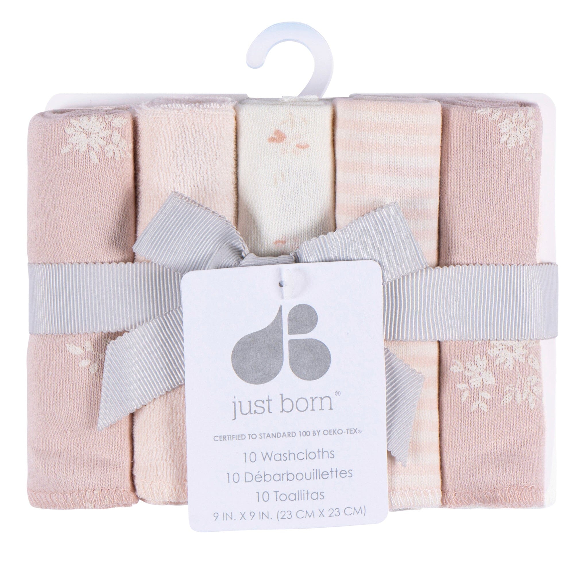 10-Pack Baby Girls Pink Terry Washcloths - Image 2
