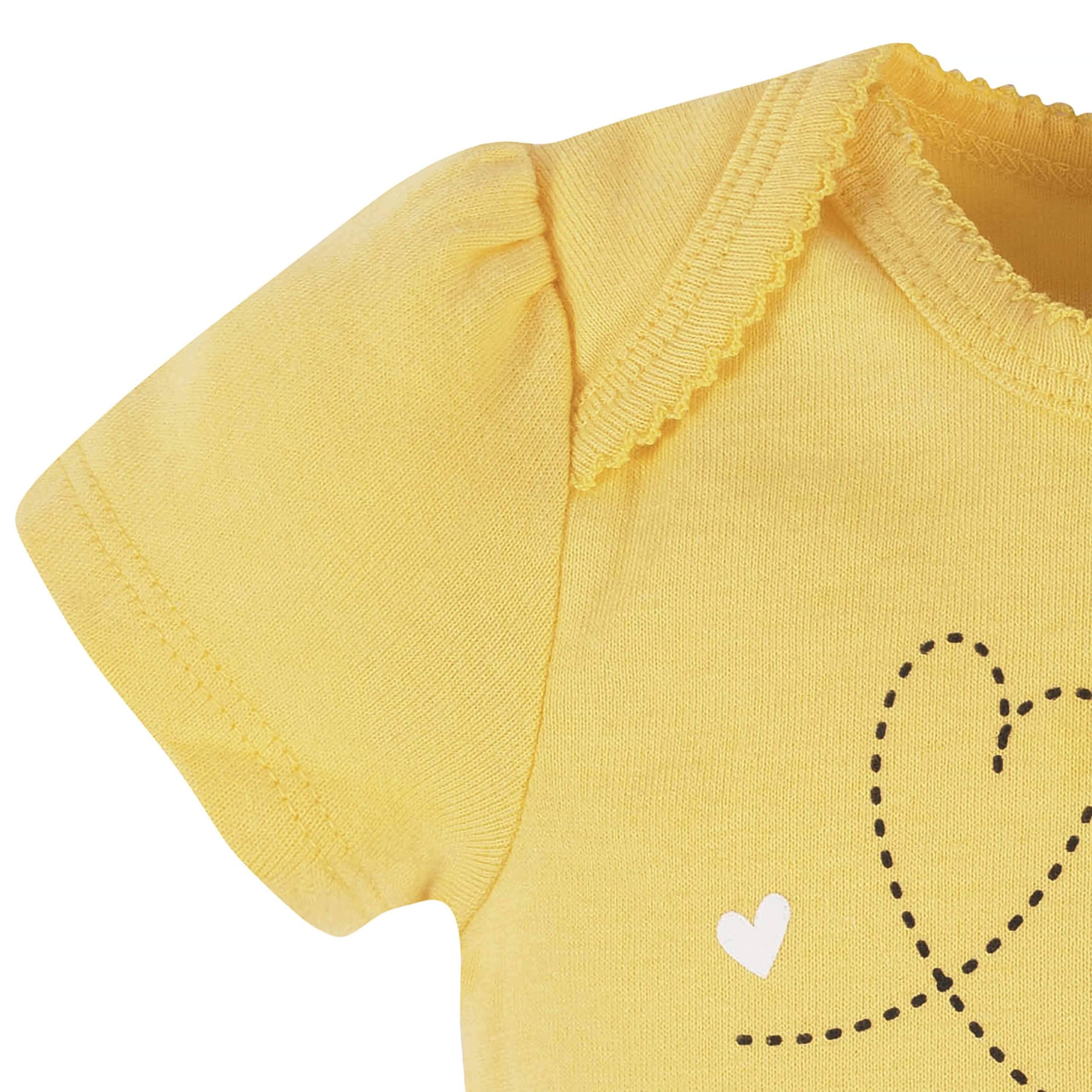 4-Piece Baby Girls Bee Garden Onesies® Bodysuit, Tee, Skort & Pant Set - Image 6